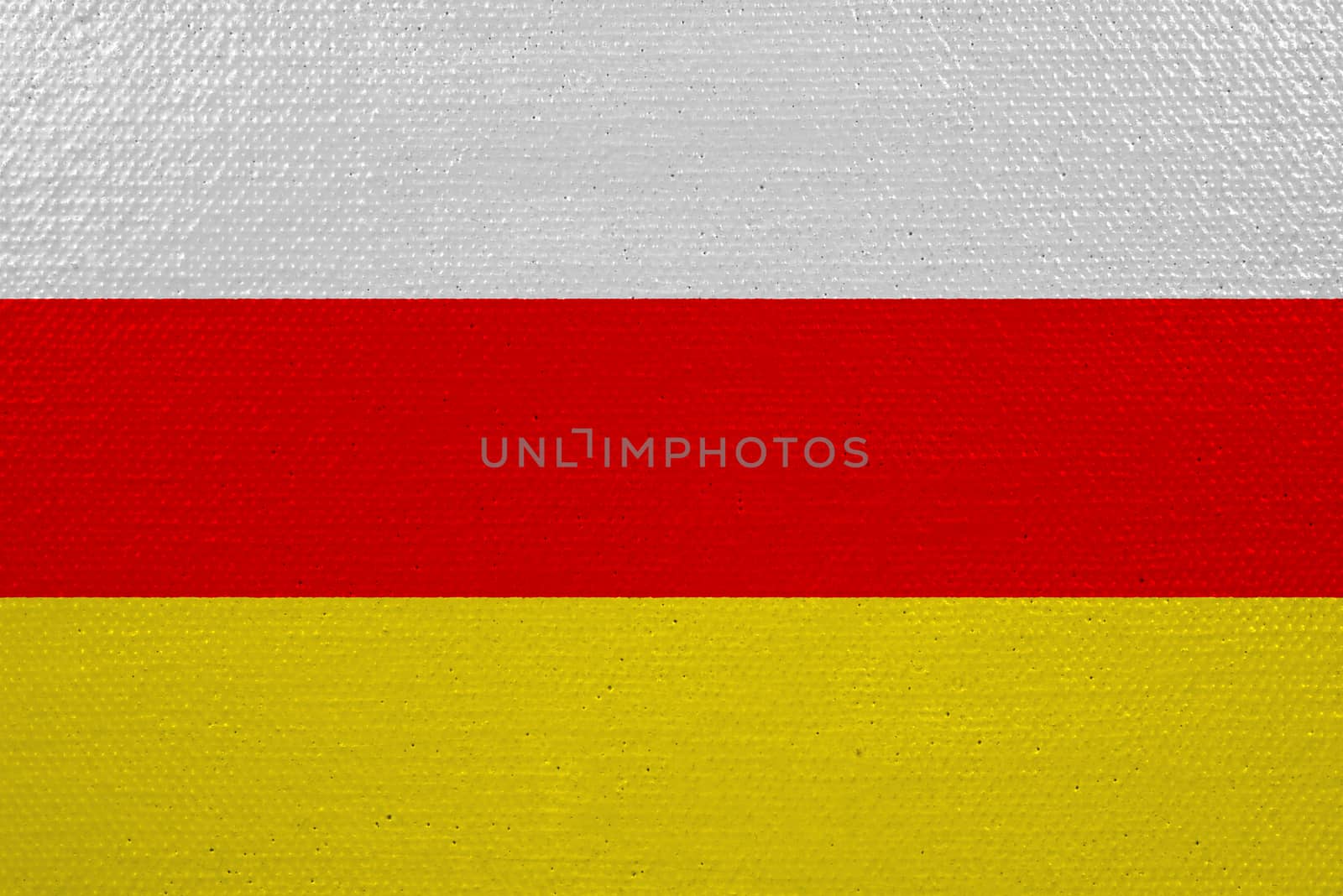 south ossetia flag on canvas by Visual-Content