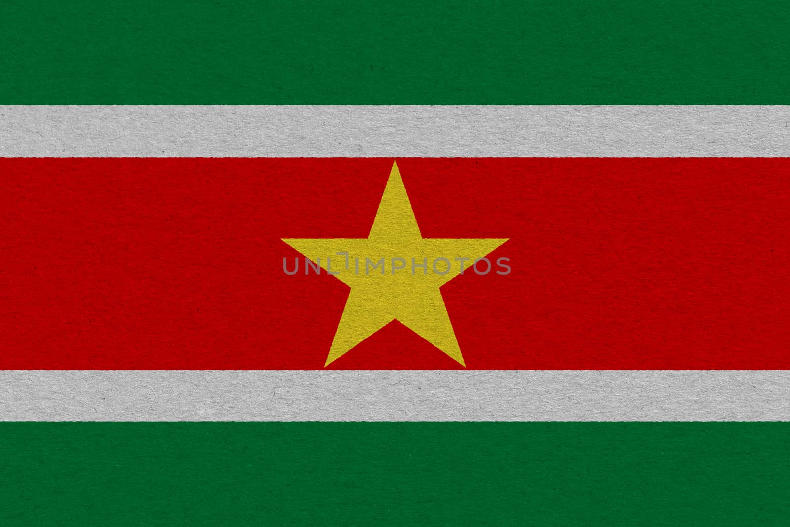 Suriname flag painted on paper by Visual-Content