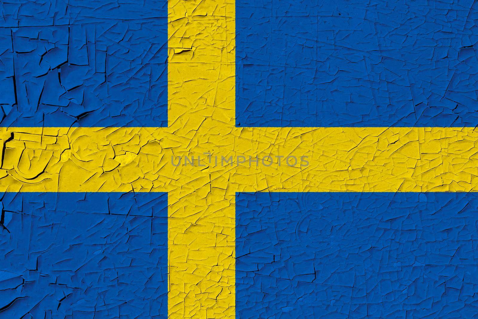 Sweden painted flag by Visual-Content