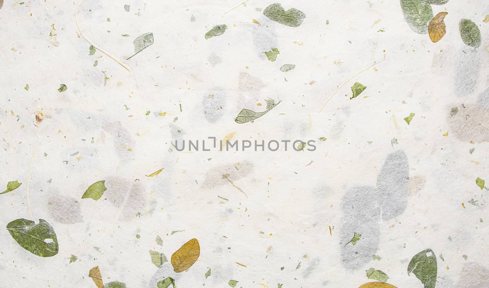 White Mulberry Paper with leaf texture background, Handmade paper horizontal with Unique design of paper, Soft natural paper style For aesthetic creative design
