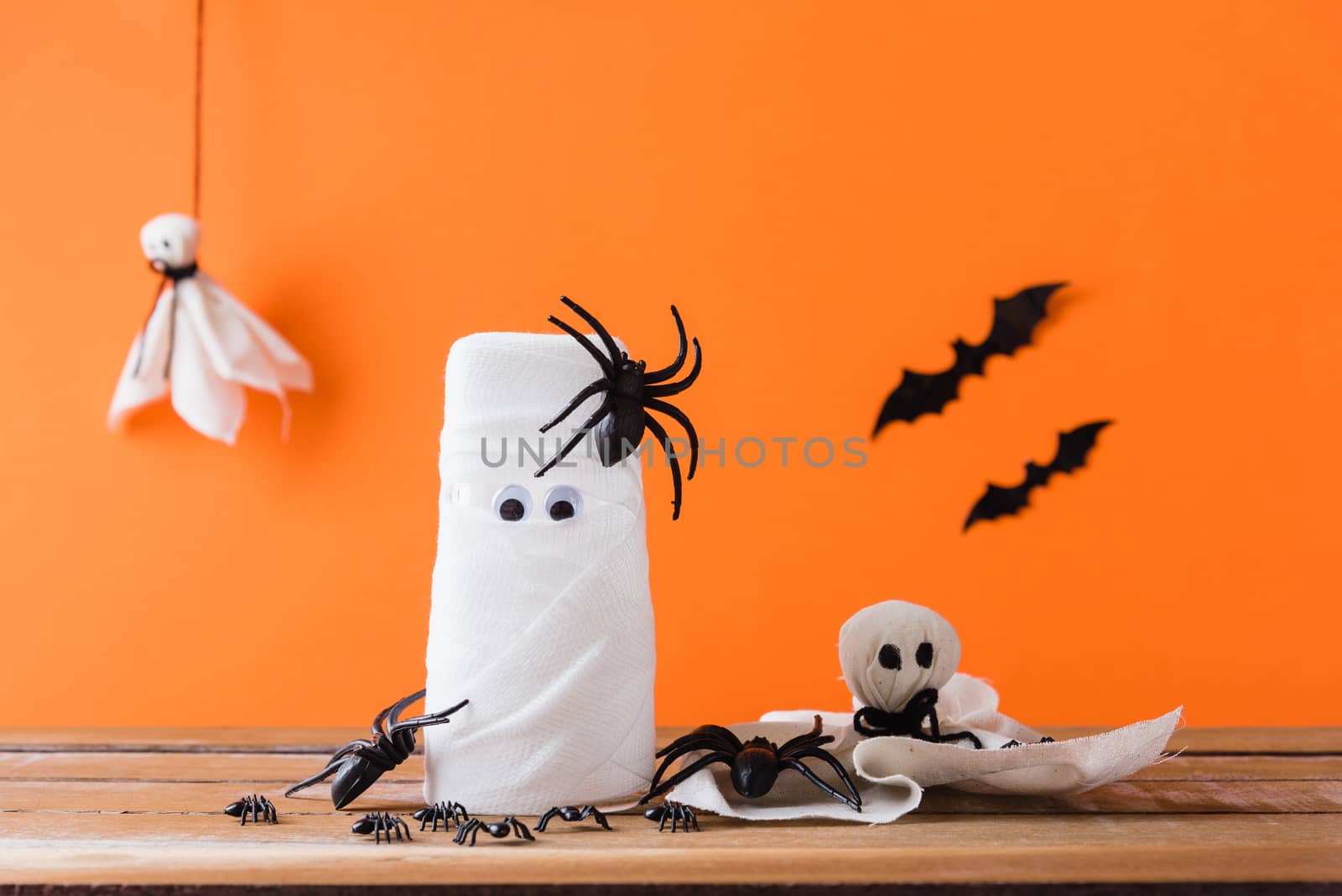 Funny Halloween day decor party concept by Sorapop