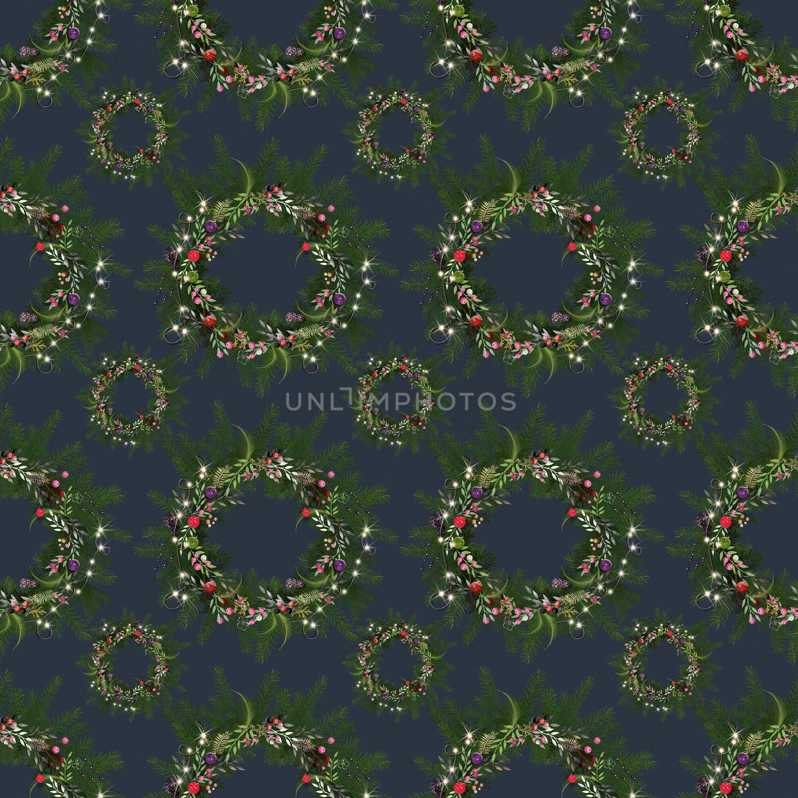 Merry Christmas happy new year luxury seamless pattern by NelliPolk