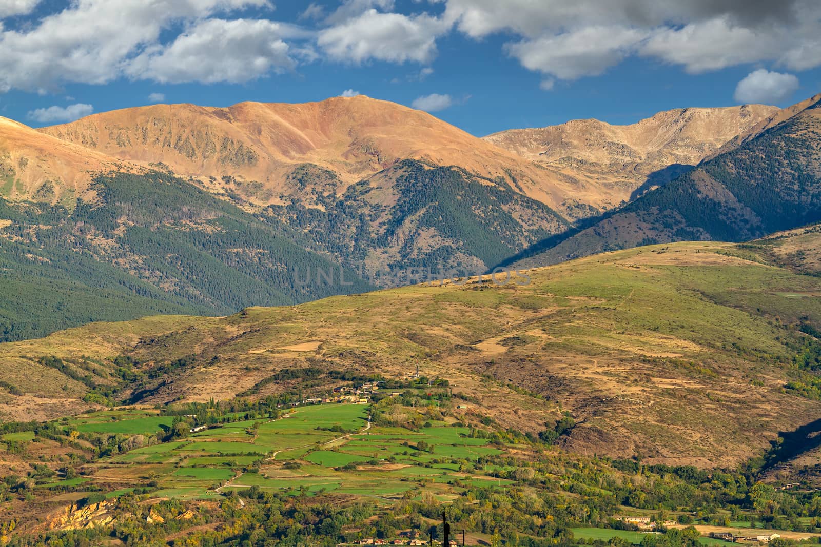 Pyrenees mountain from Catalonia of Spain in a sunny day by Digoarpi