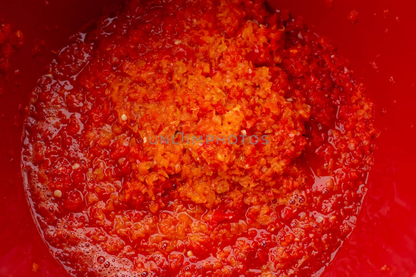 Fresh Ajvar made of tomatoes and paprika buy the old recepies