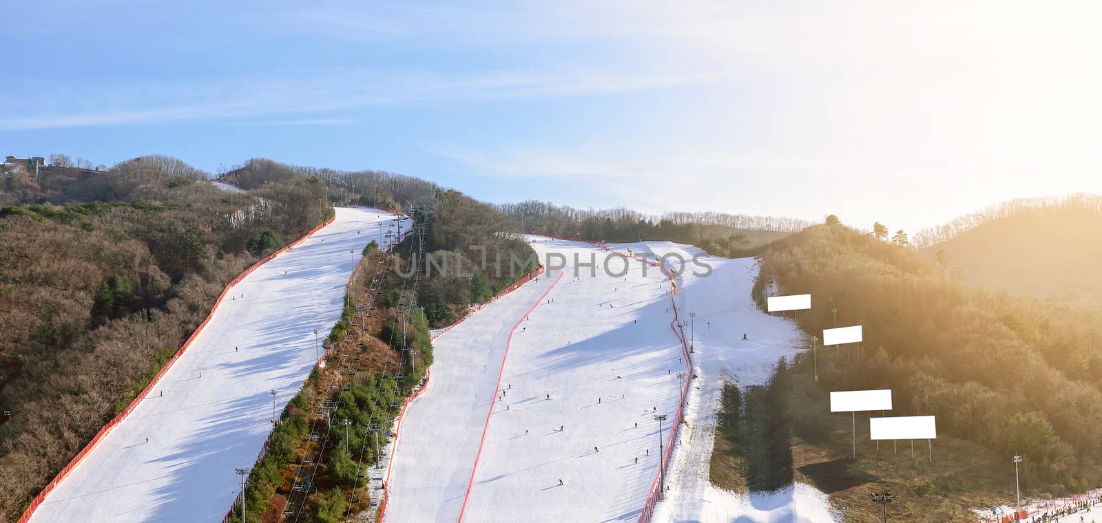 The skier was skiing down the hill.