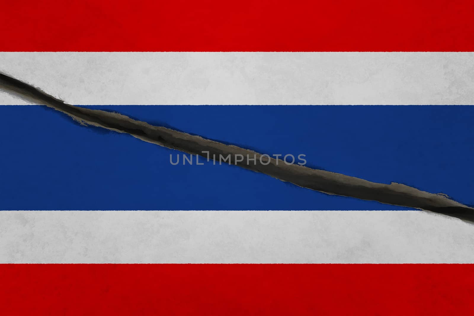 Thailand flag cracked by Visual-Content