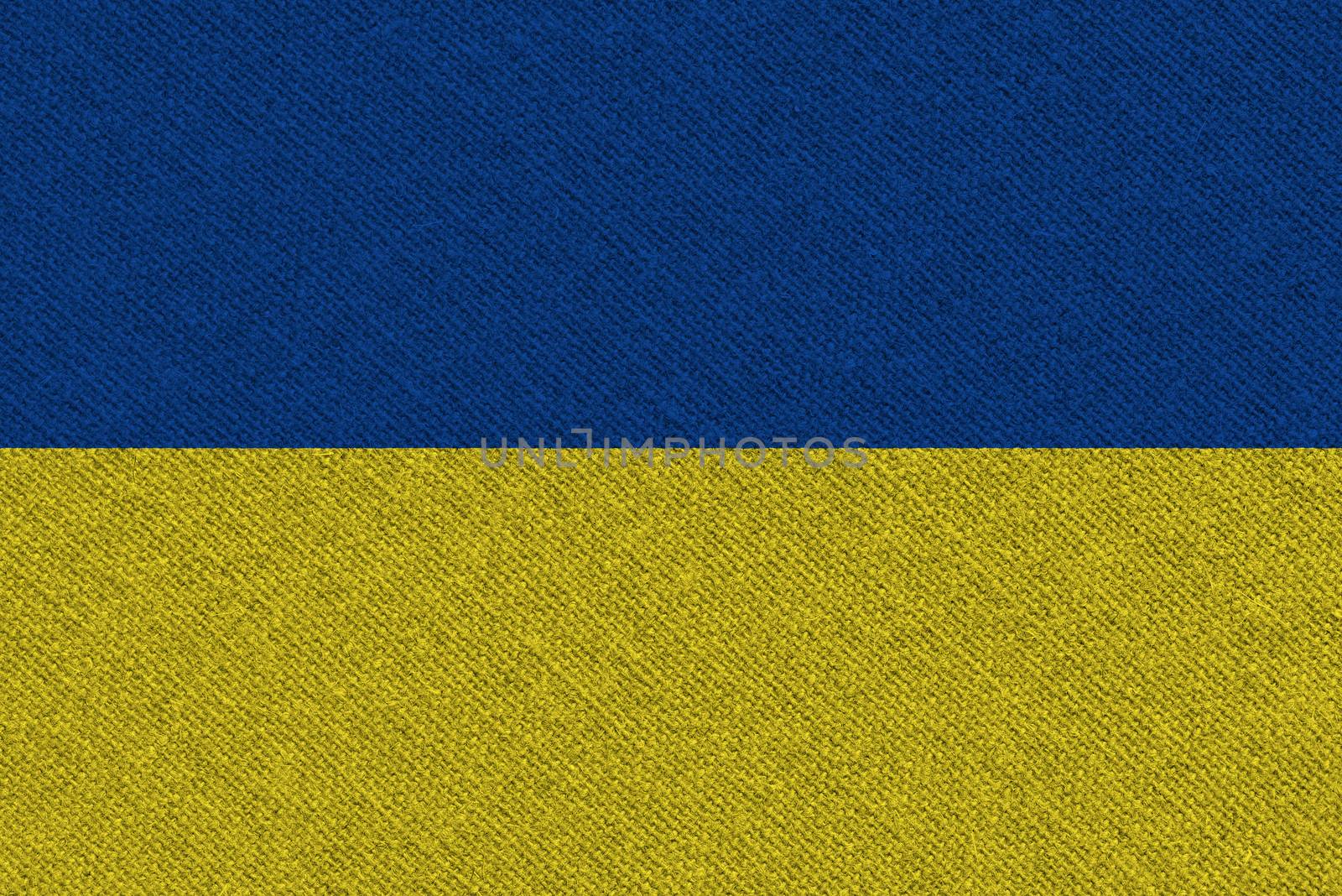Ukraine fabric flag. Patriotic background. National flag of Ukraine