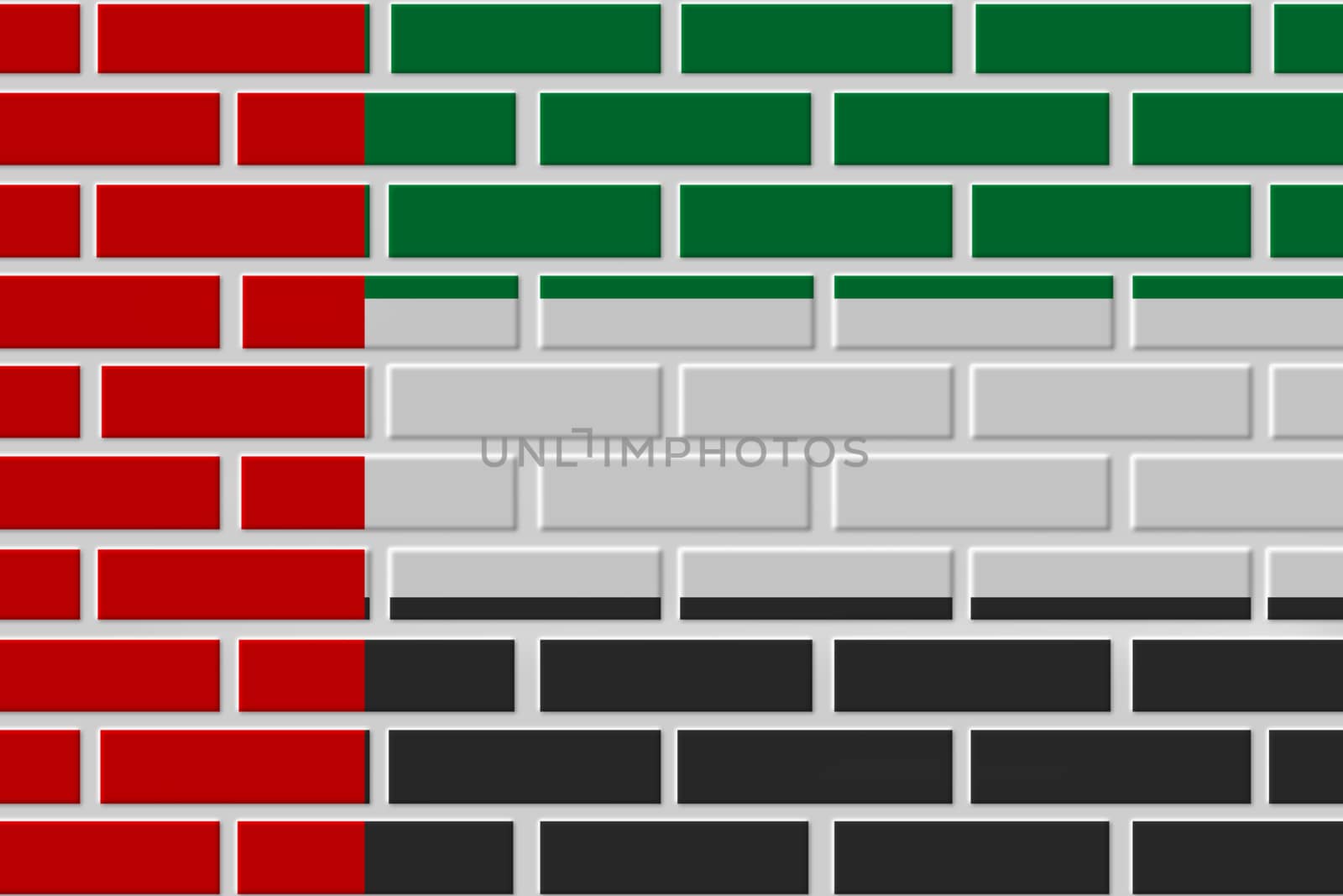 united arab brick flag illustration by Visual-Content