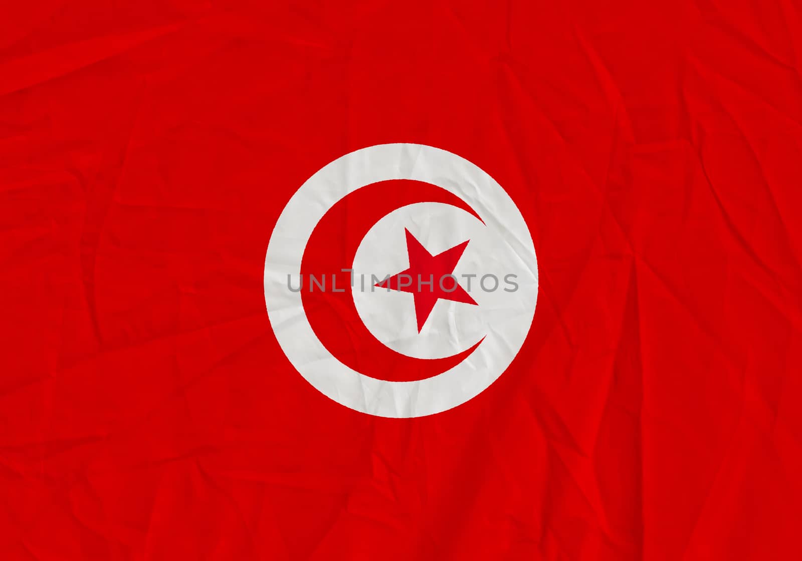 Tunisia grunge flag. Patriotic background. National flag of Tunisia