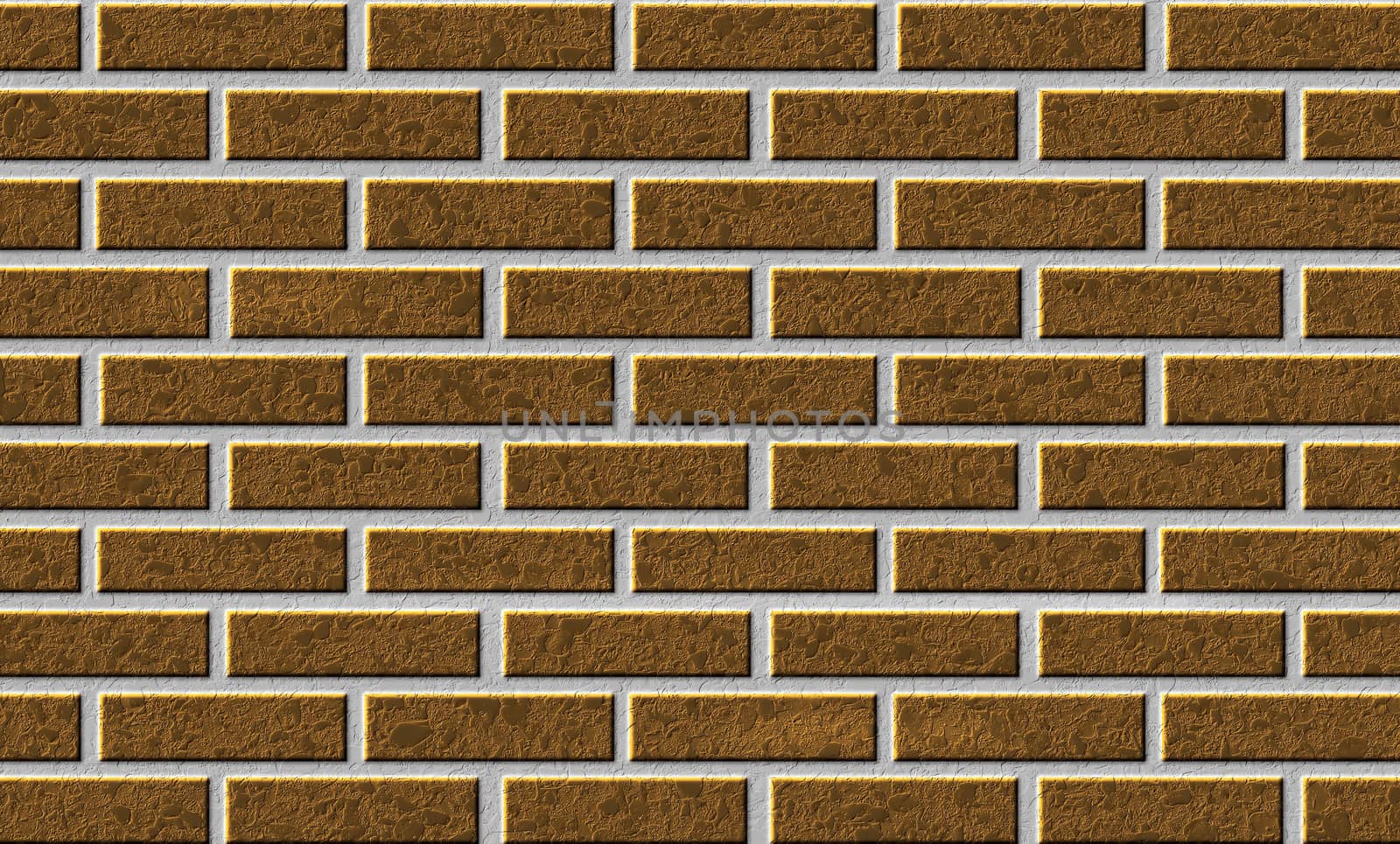 Brick wall illustration. Golden textured background. Pattern of decorative wall surface