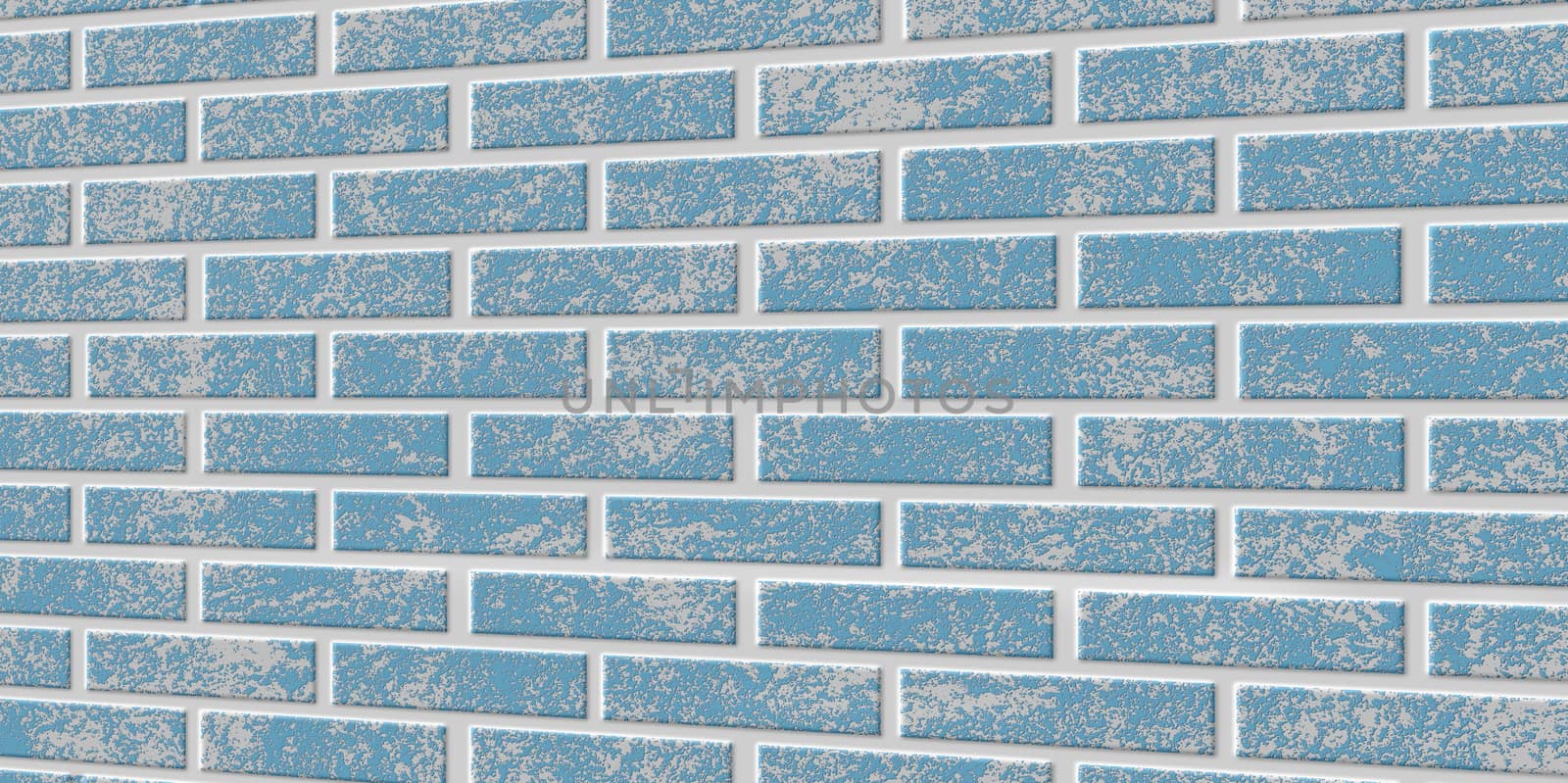 Brick wall illustration. Blue and white textured background. Pattern of decorative wall surface