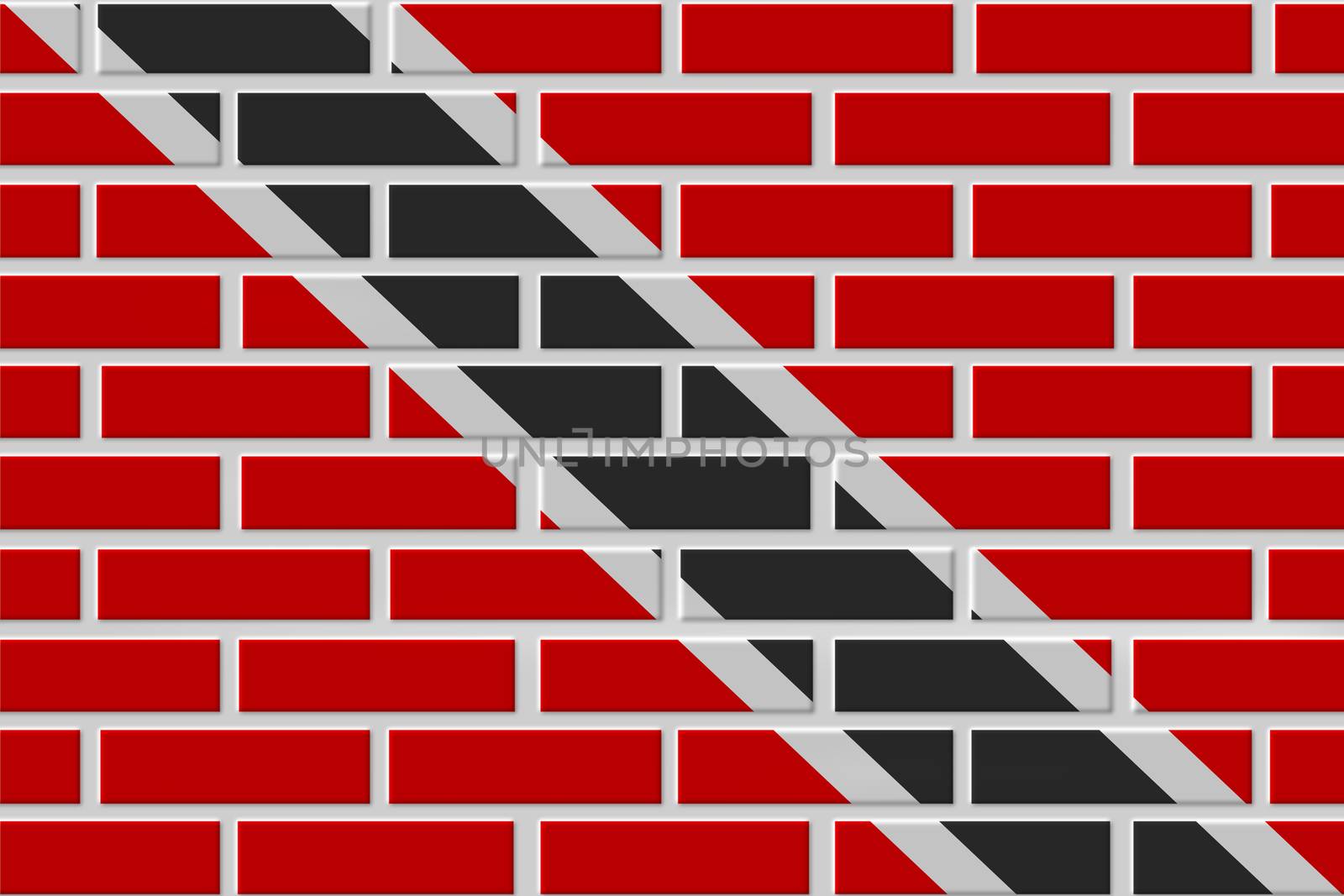 Trinidad and Tobago brick flag illustration by Visual-Content