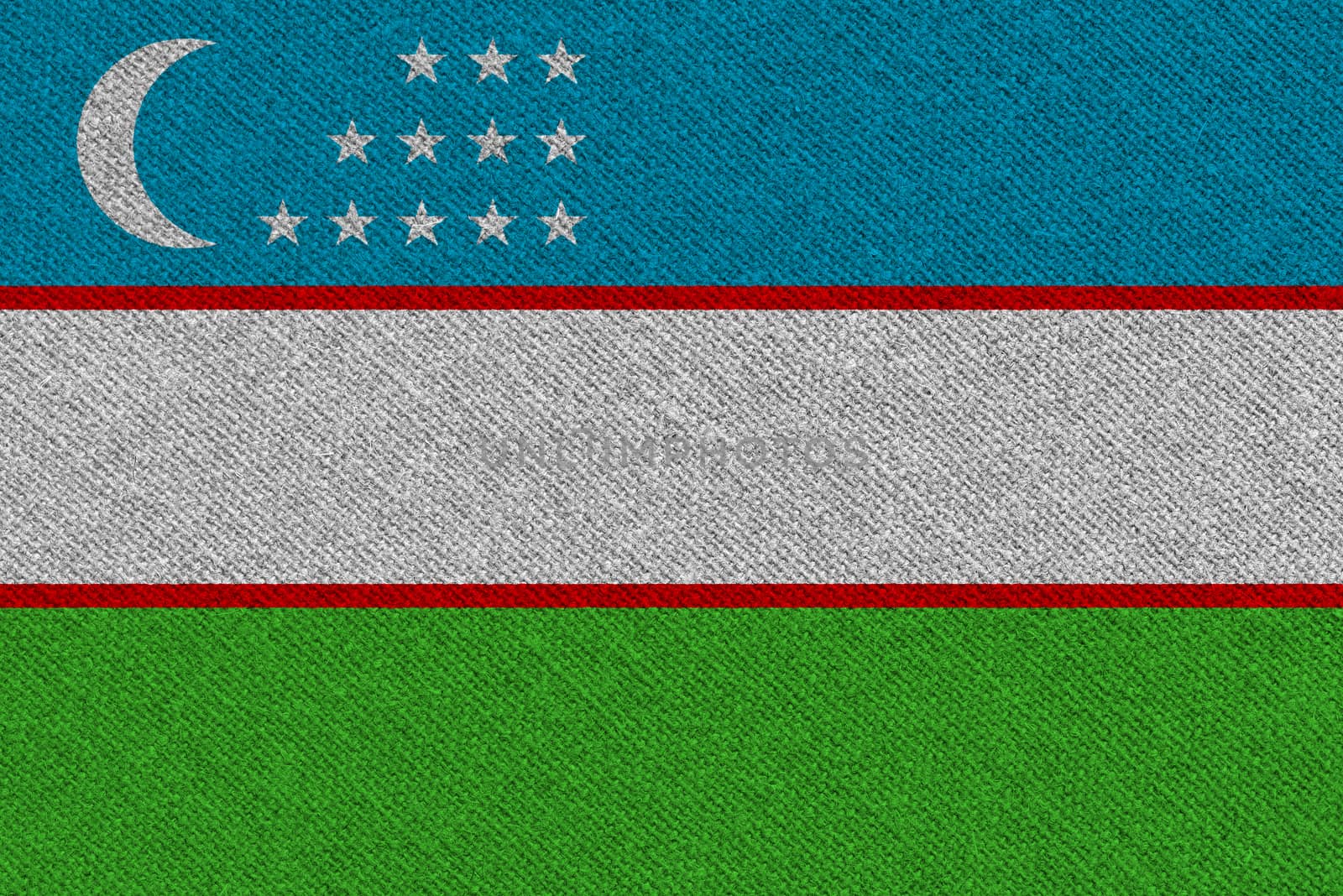 Uzbekistan fabric flag by Visual-Content