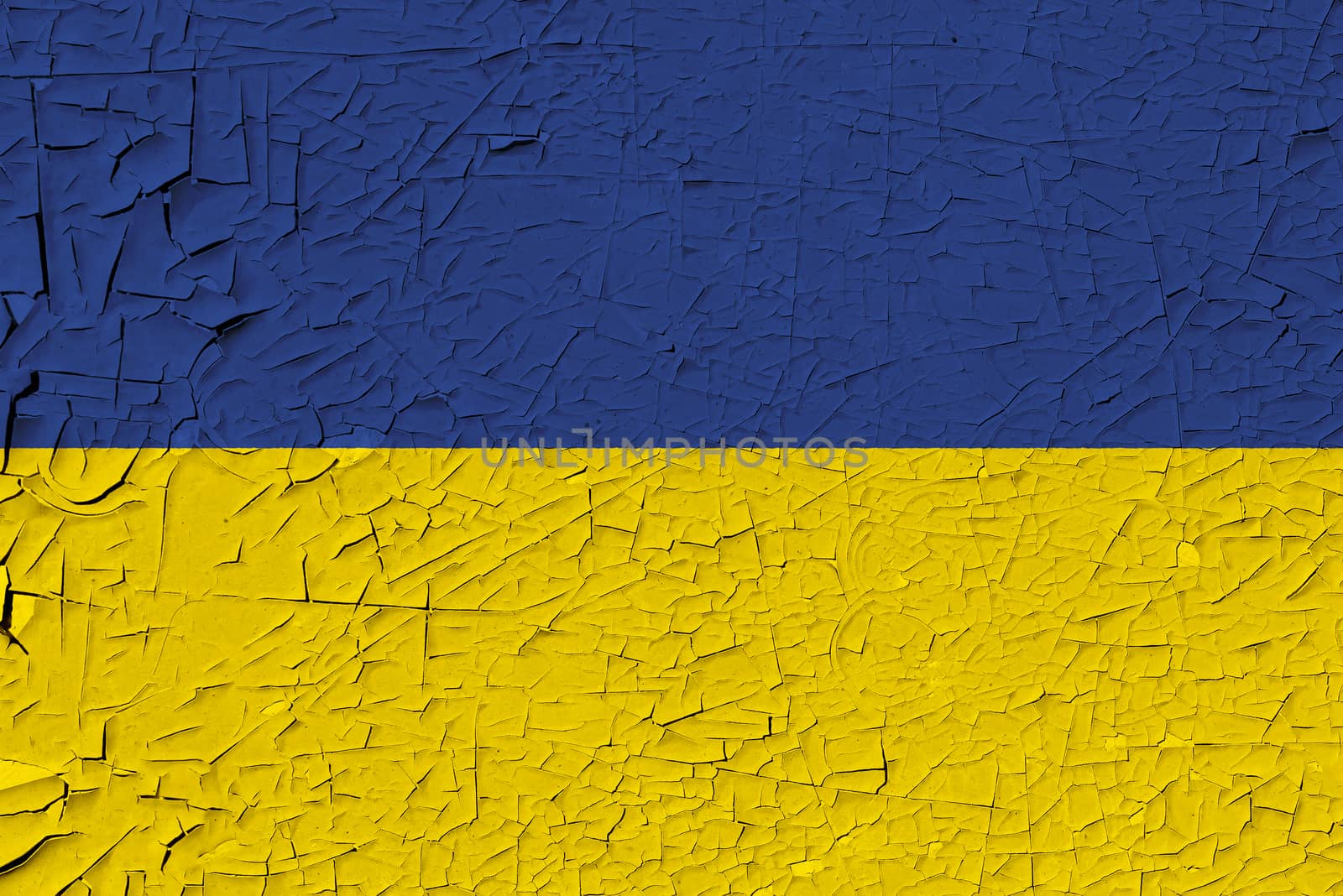 Ukraine painted flag by Visual-Content