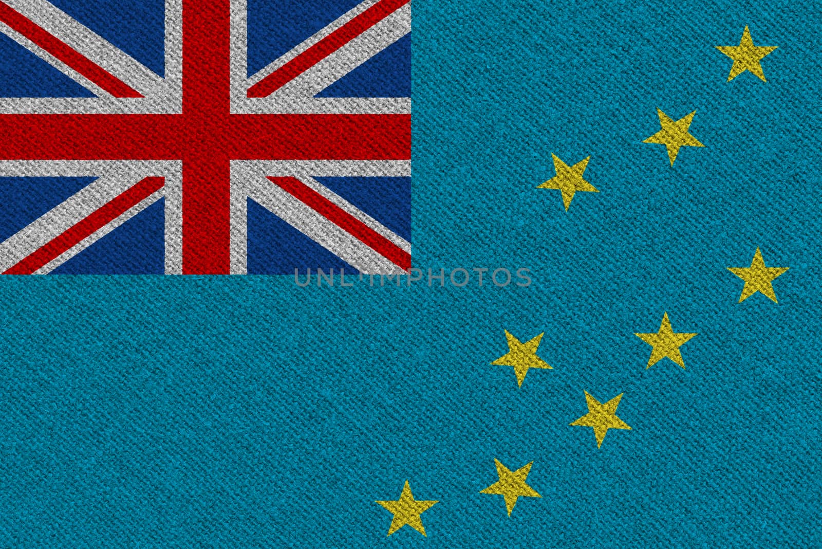 Tuvalu fabric flag. Patriotic background. National flag of Tuvalu