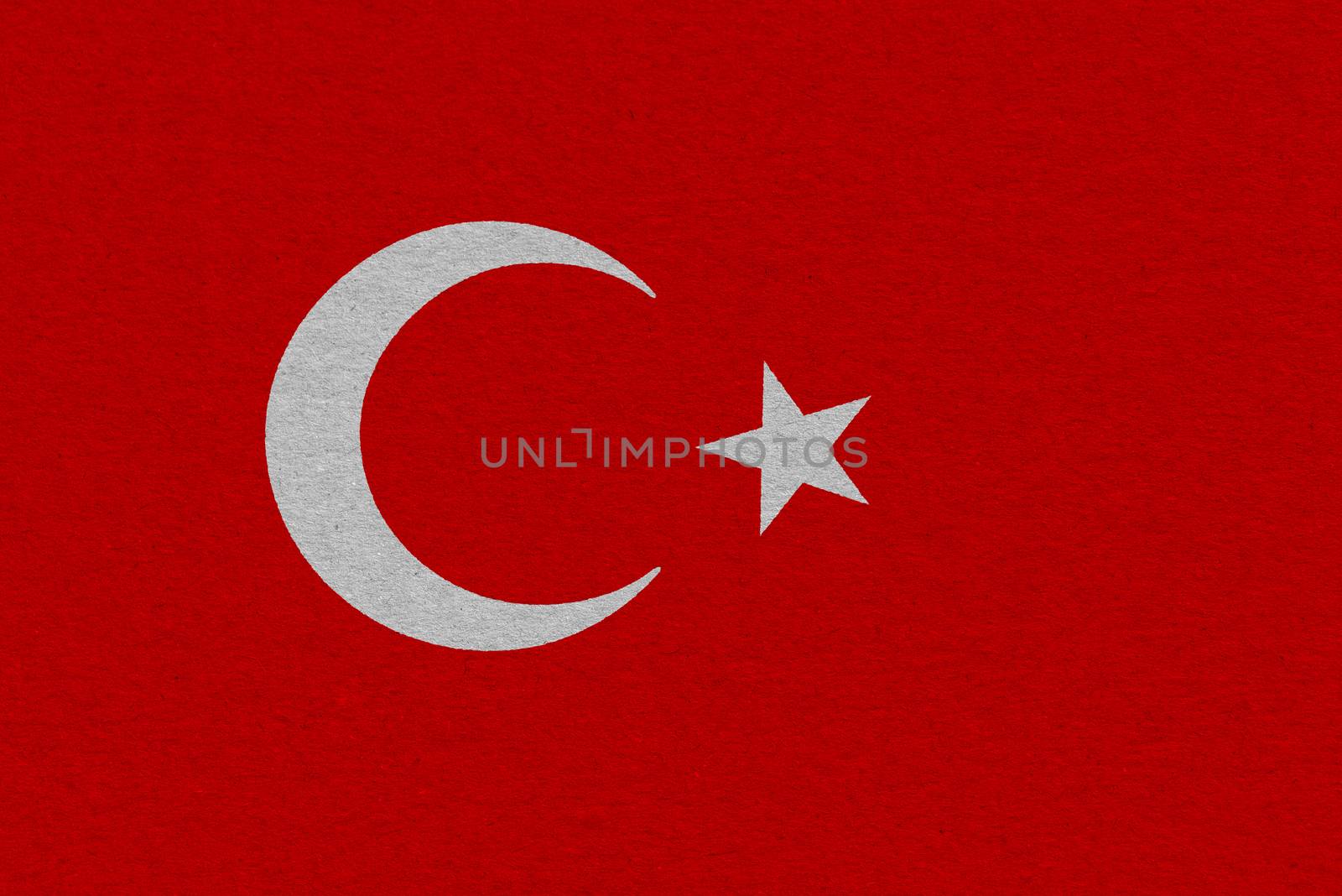 Turkey flag painted on paper by Visual-Content