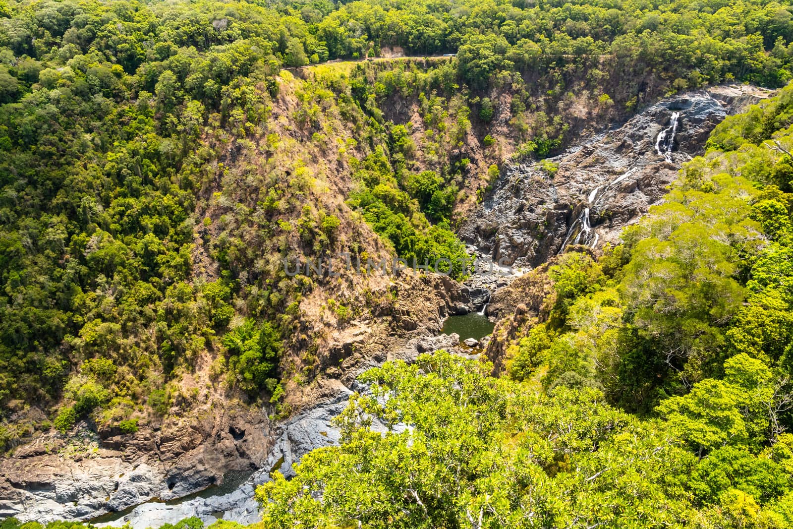 View of the Barron Falls near Kuranda in north Queensland, Australia by mauricallari