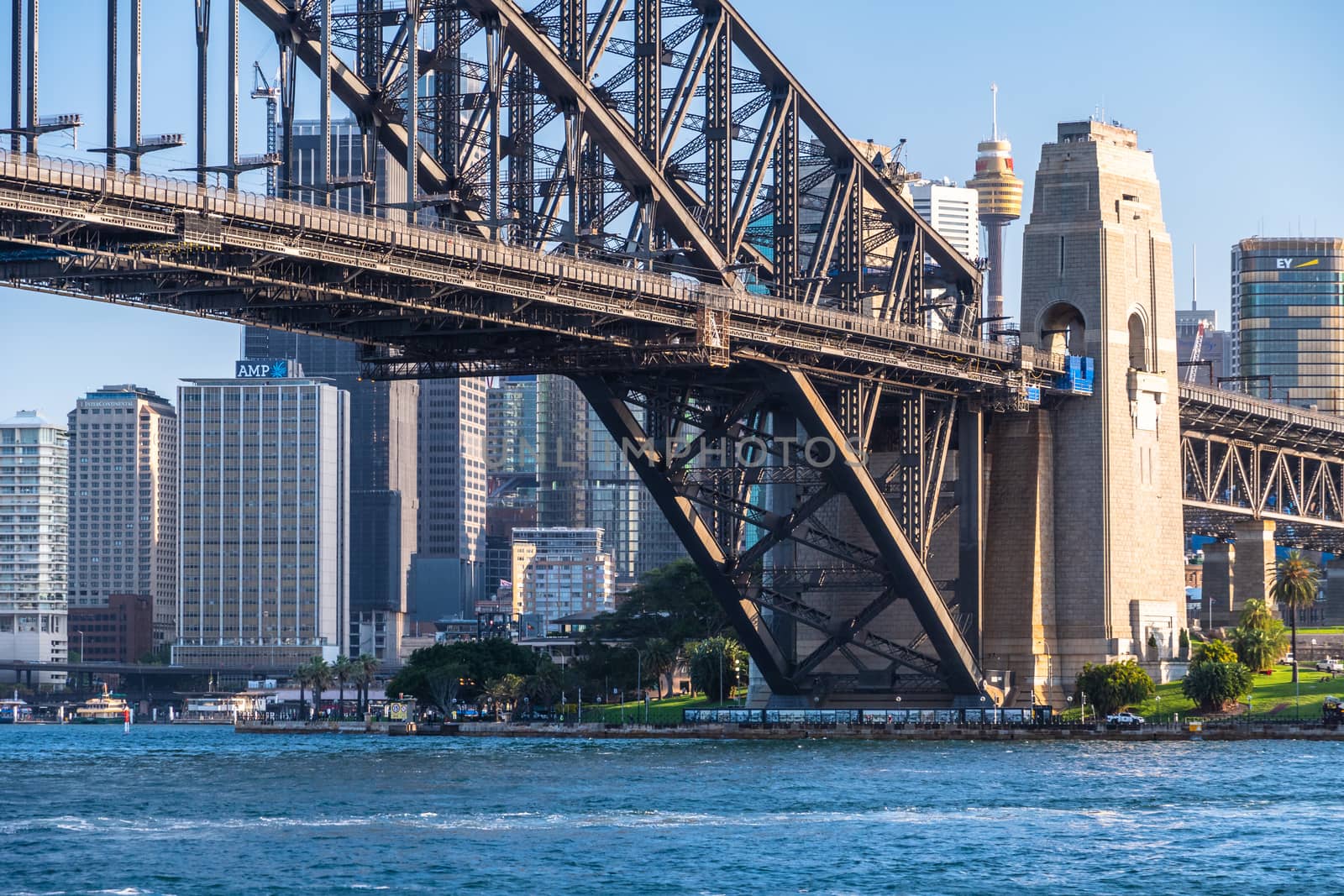 View of Harbour Bridge and the CBD in a sunny day. Sydney, Australia by mauricallari