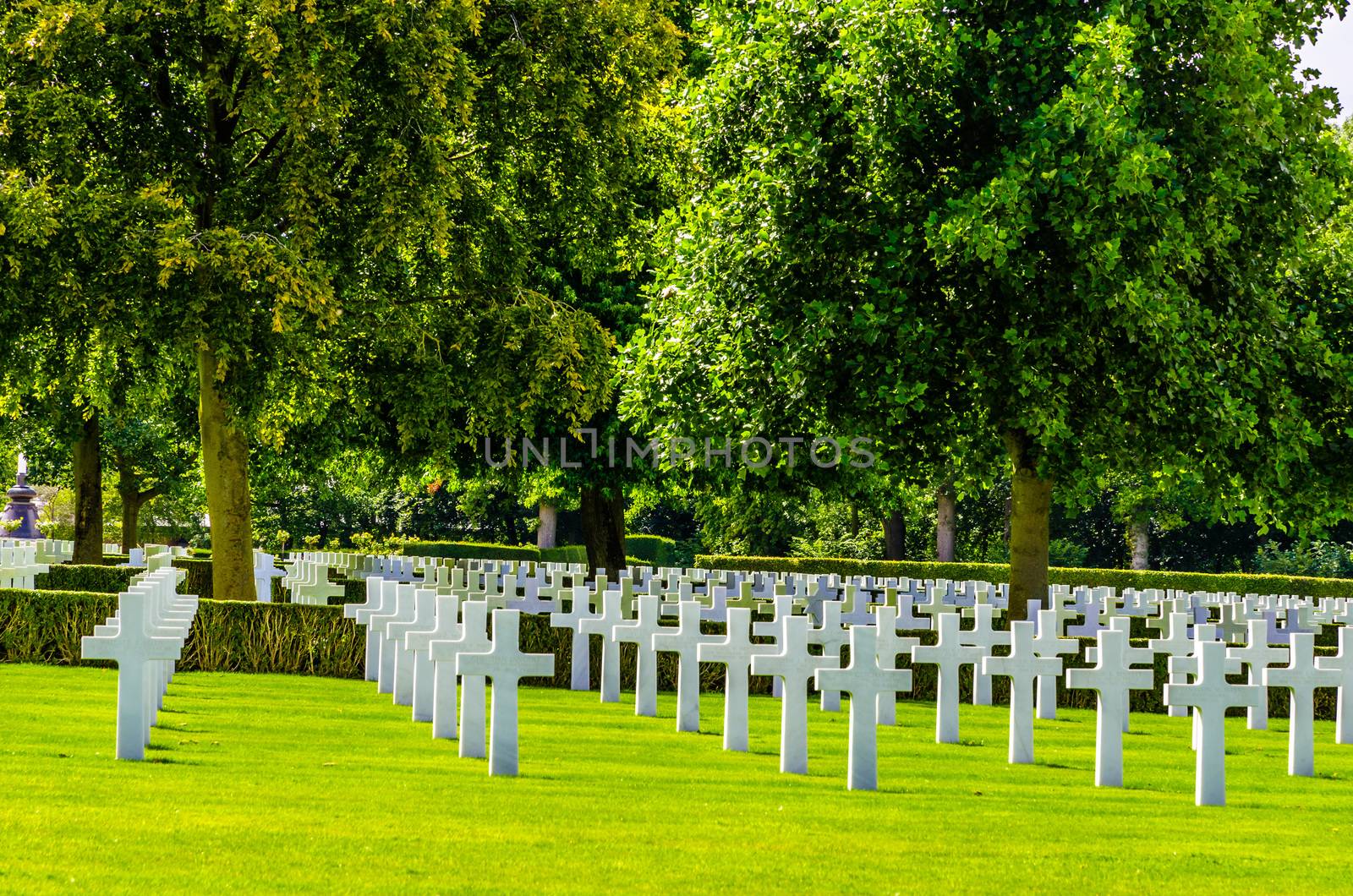 Cambridge, UK - 08 12 2017: American Cemetery and Memorial in the sun by mauricallari