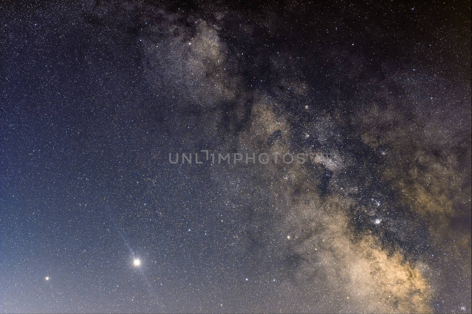 Central part of the Milky Way with Jupiter and Saturn on the left by mauricallari