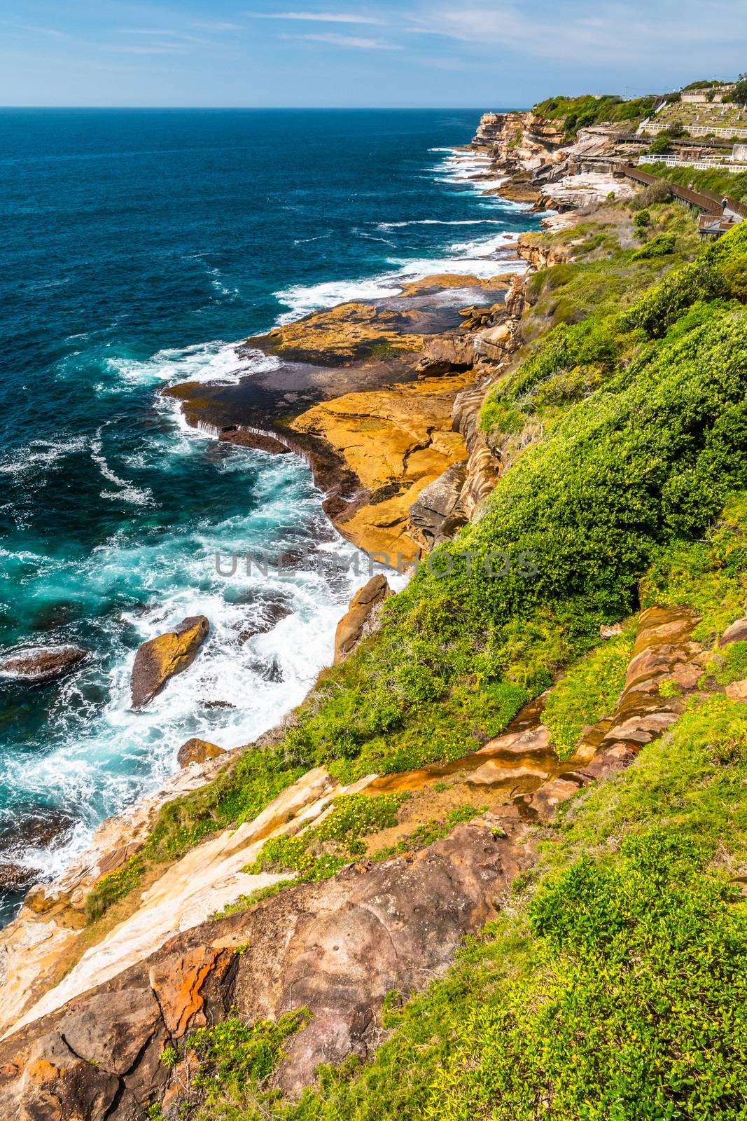 Panoramic view of coogee to bondi costal walk, Sydney by mauricallari