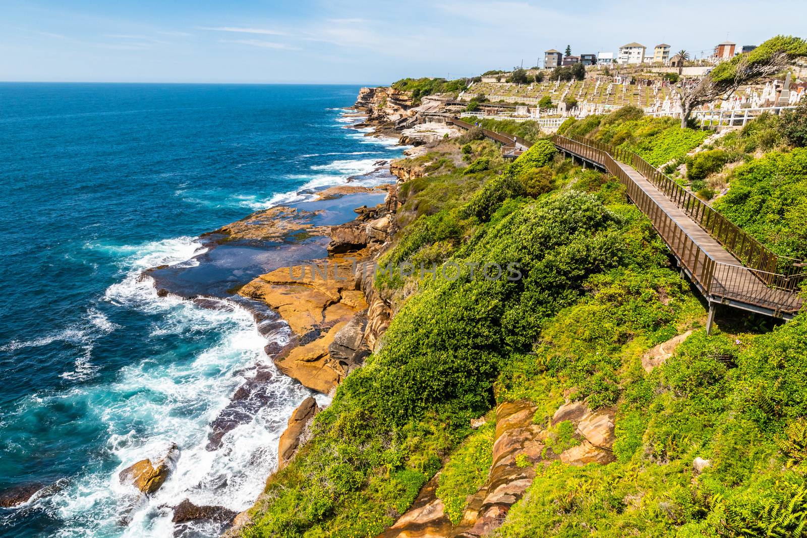 Panoramic view of coogee to bondi costal walk, Sydney by mauricallari
