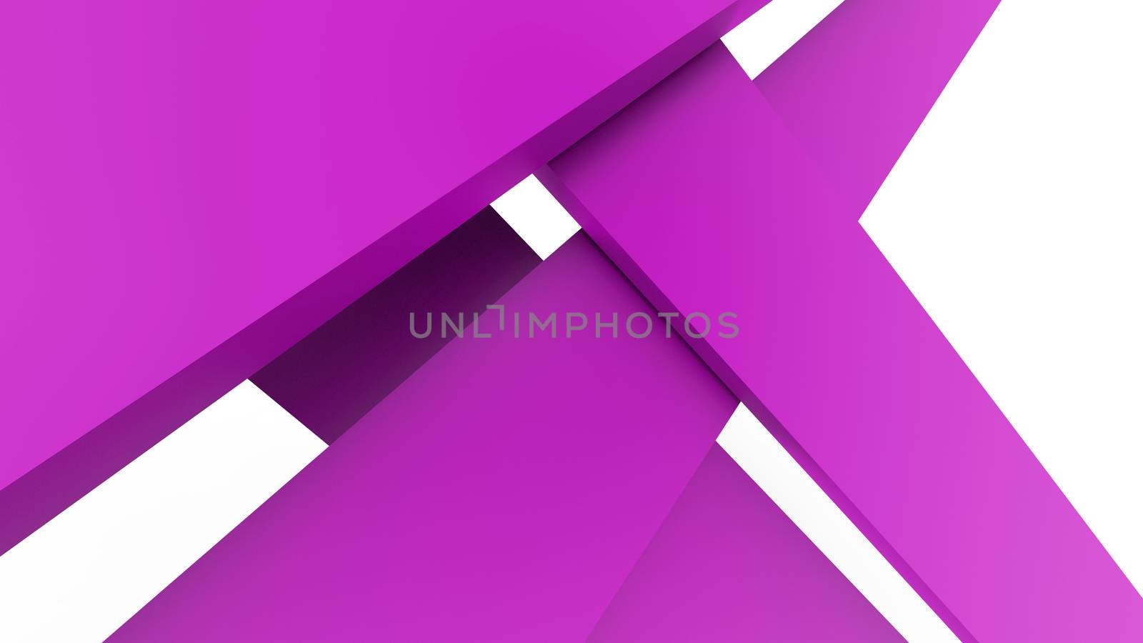 Diagonal purple dynamic stripes on white background. Modern abstract 3d render background with lines and dark shadows
