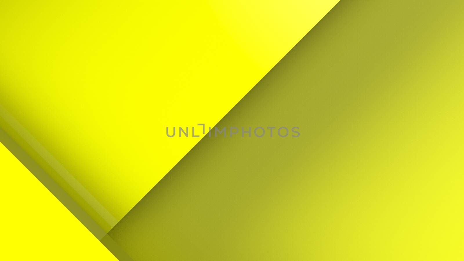 Diagonal yellow dynamic stripes on color background. Modern abstract 3d render background with lines and dark shadows