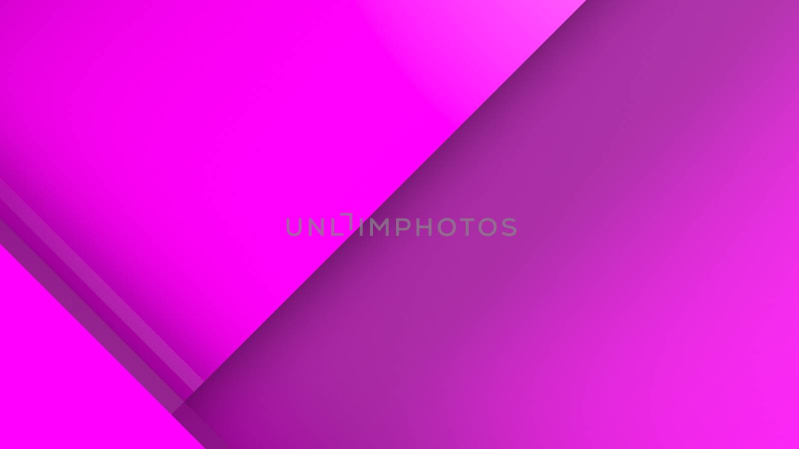 Diagonal purple dynamic stripes on color background. Modern abstract 3d render background with lines and dark shadows