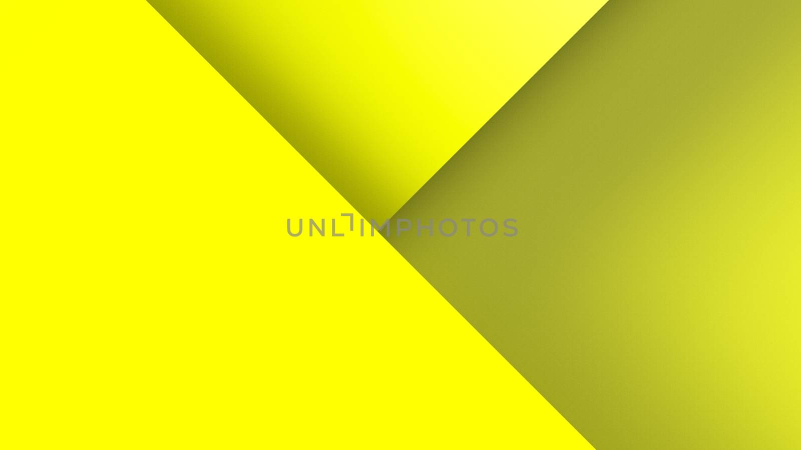 Diagonal yellow dynamic stripes on color background. Modern abstract 3d render background with lines and dark shadows