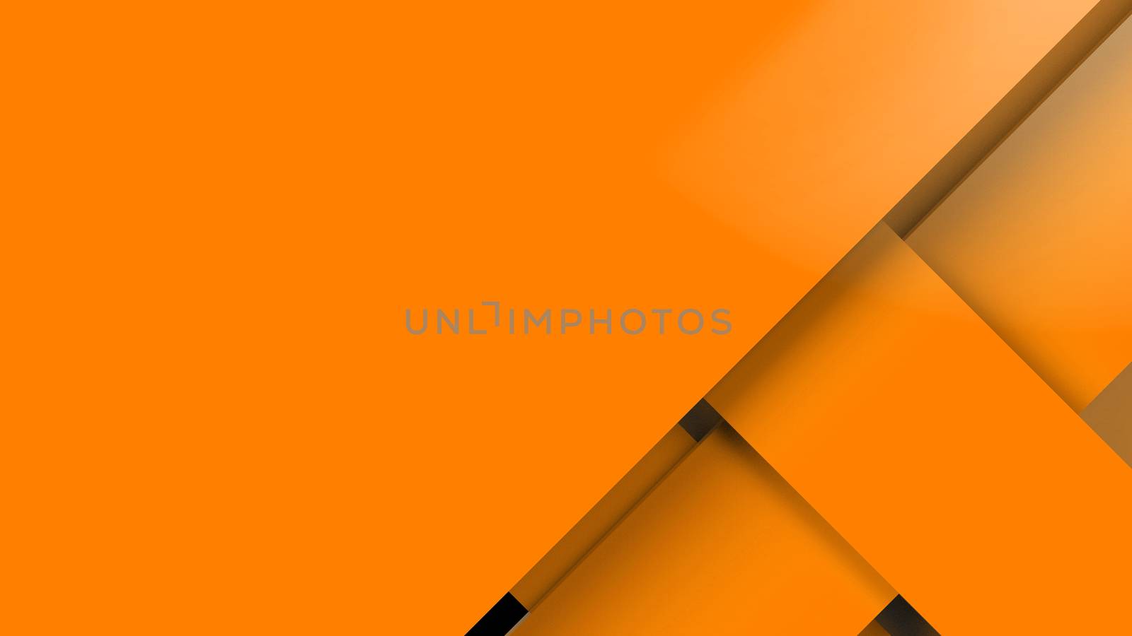 Diagonal orange dynamic stripes on black background. Modern abstract background with lines and dark shadows