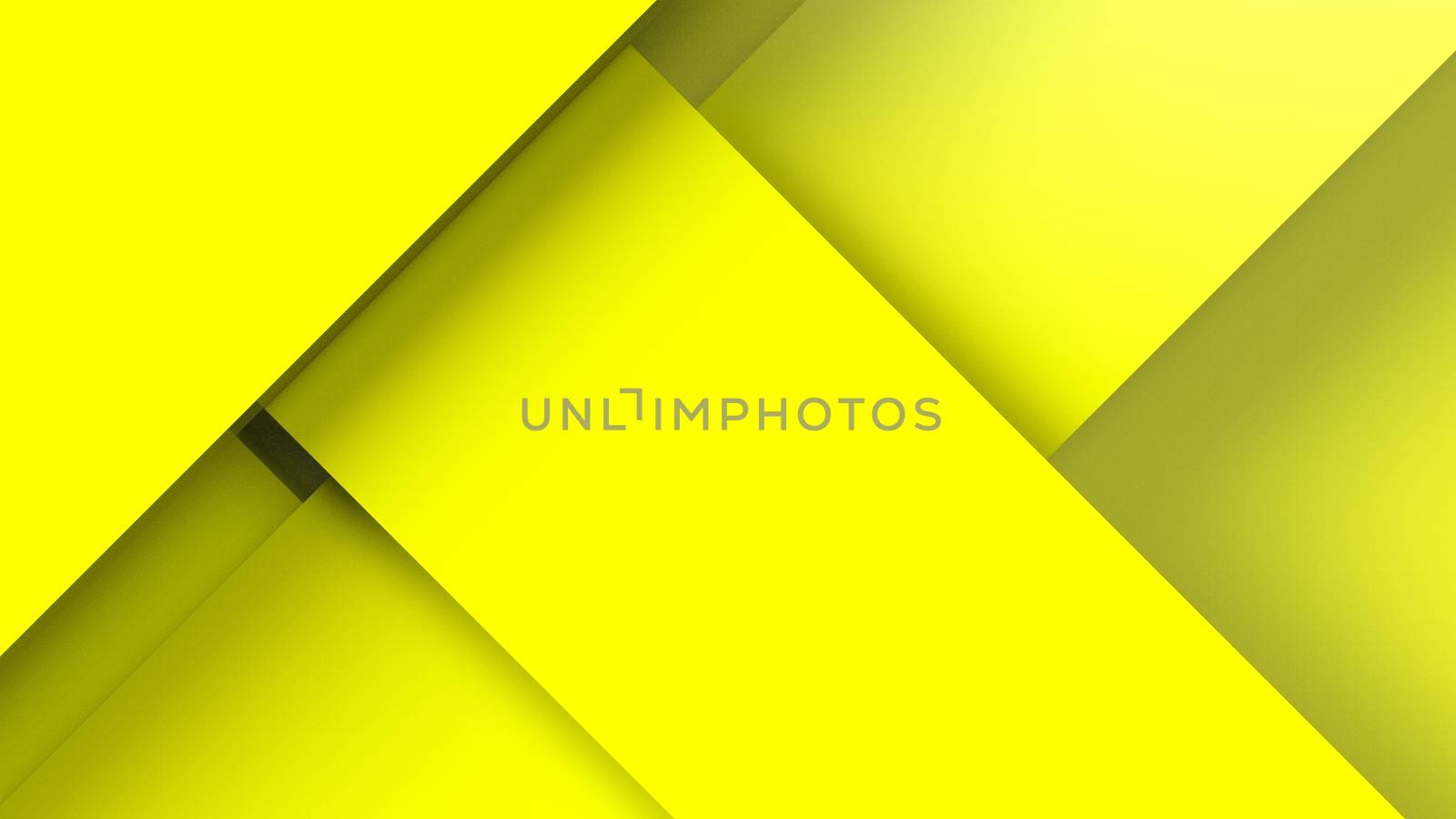 Diagonal yellow dynamic stripes on color background. Modern abstract 3d render background with lines and dark shadows