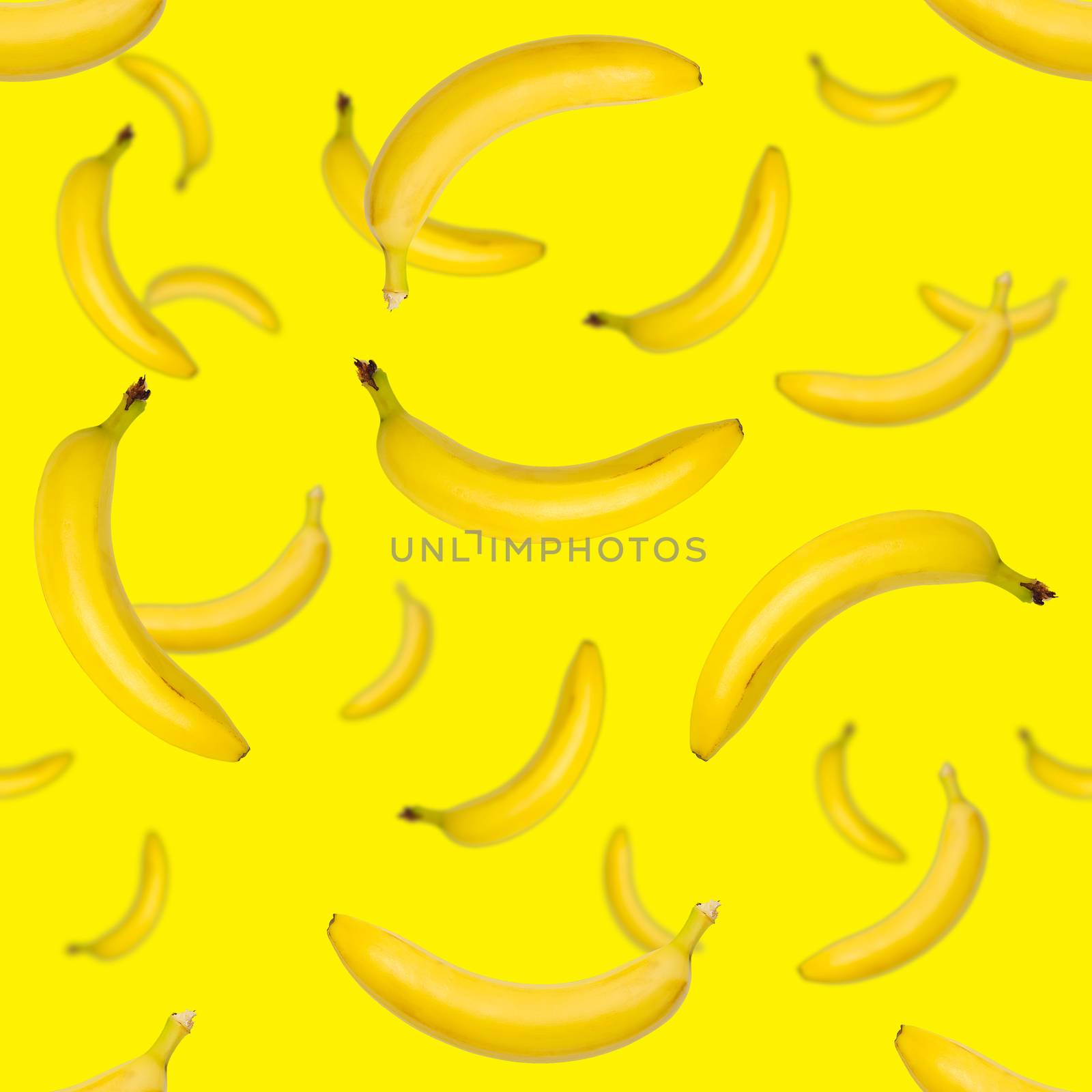 Bananas seamless pattern. pop art bananas pattern. Tropical abstract background with banana. Colorful fruit pattern of yellow banana by PhotoTime