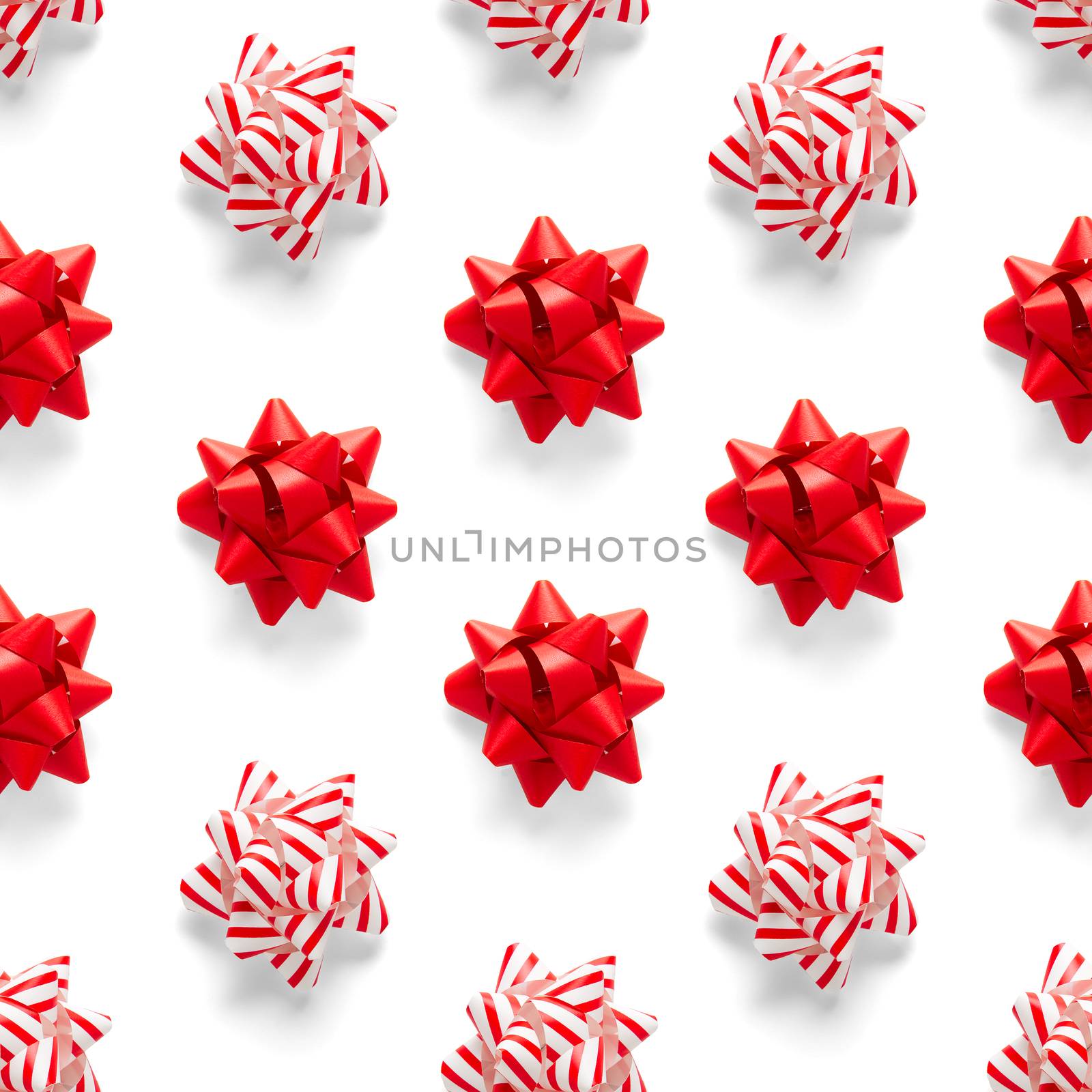 Seamless regular creative Christmas pattern with New Year decorations. xmas Modern Seamless pattern made from christmas decorations. white background by PhotoTime