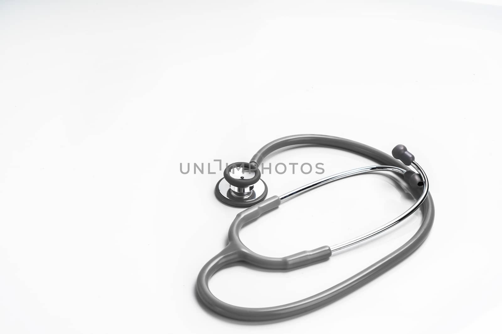 Stethoscope for doctor and copy space