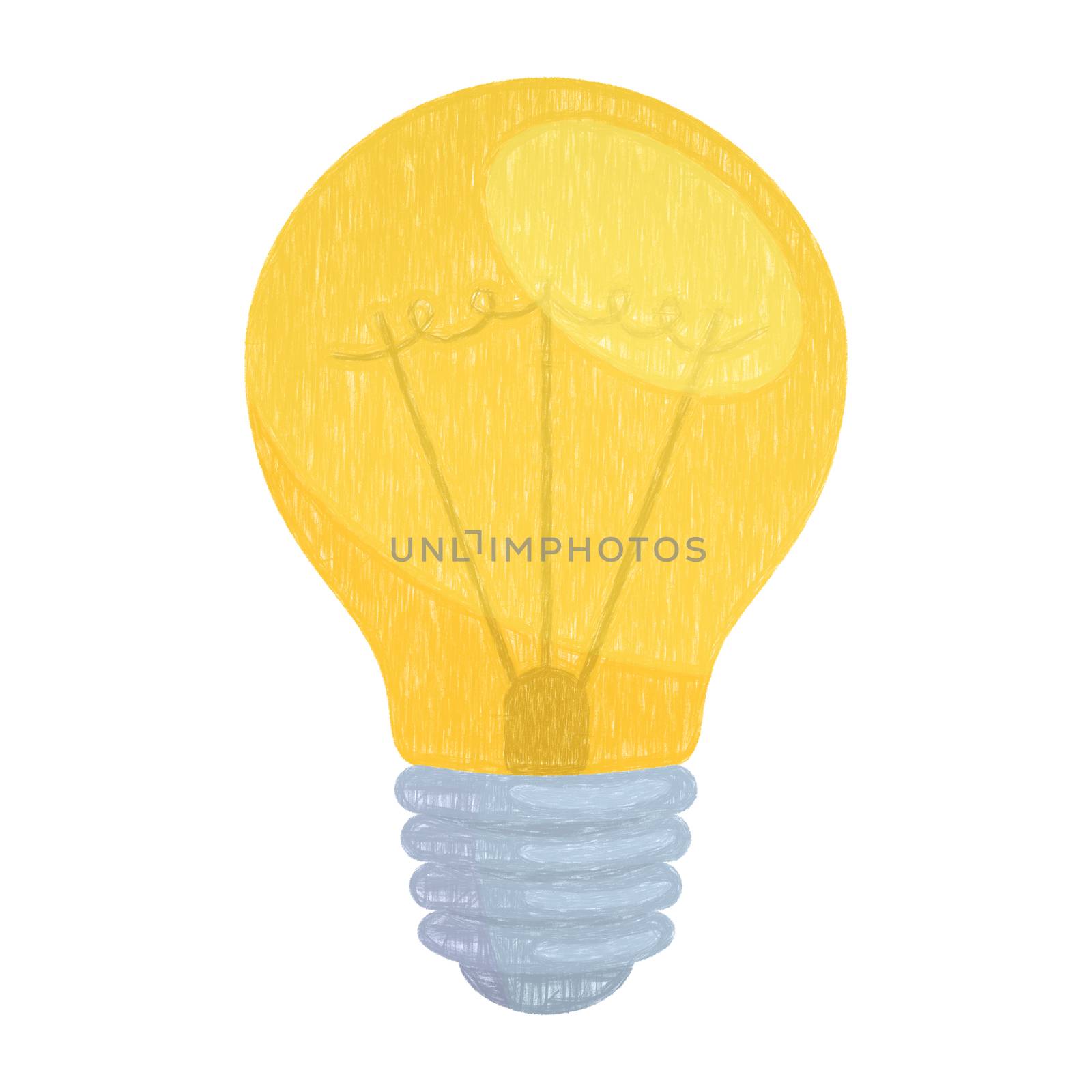 Electric lamp. Energy and idea symbol illustration