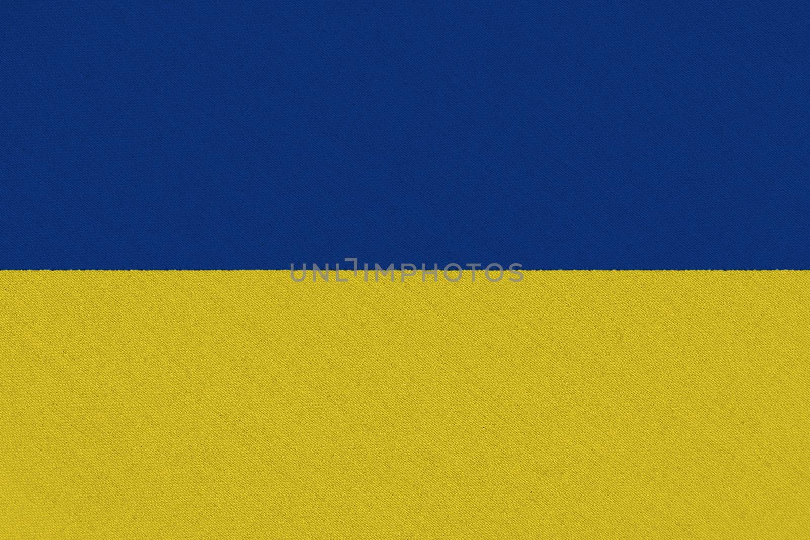 Ukraine fabric flag by Visual-Content