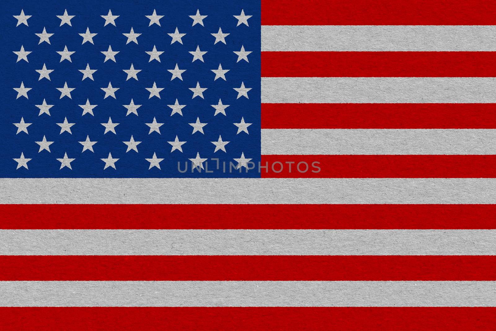 United States of America flag painted on paper. Patriotic background. National flag of United States of America