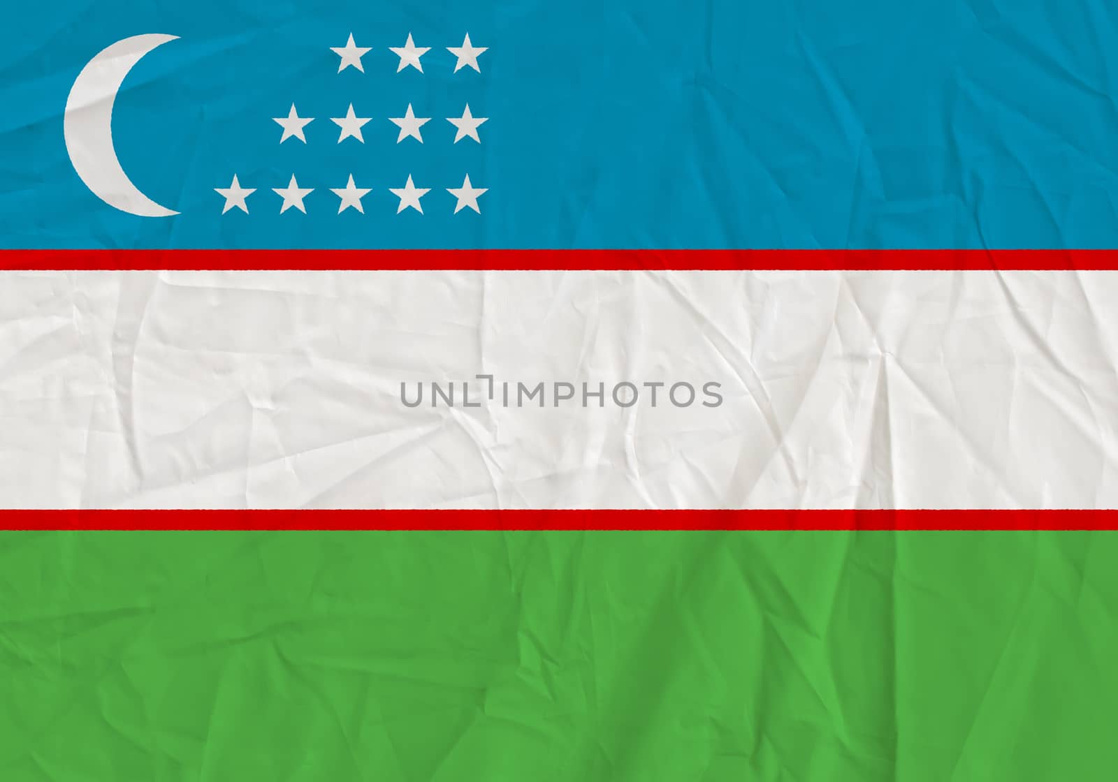 Uzbekistan grunge flag by Visual-Content
