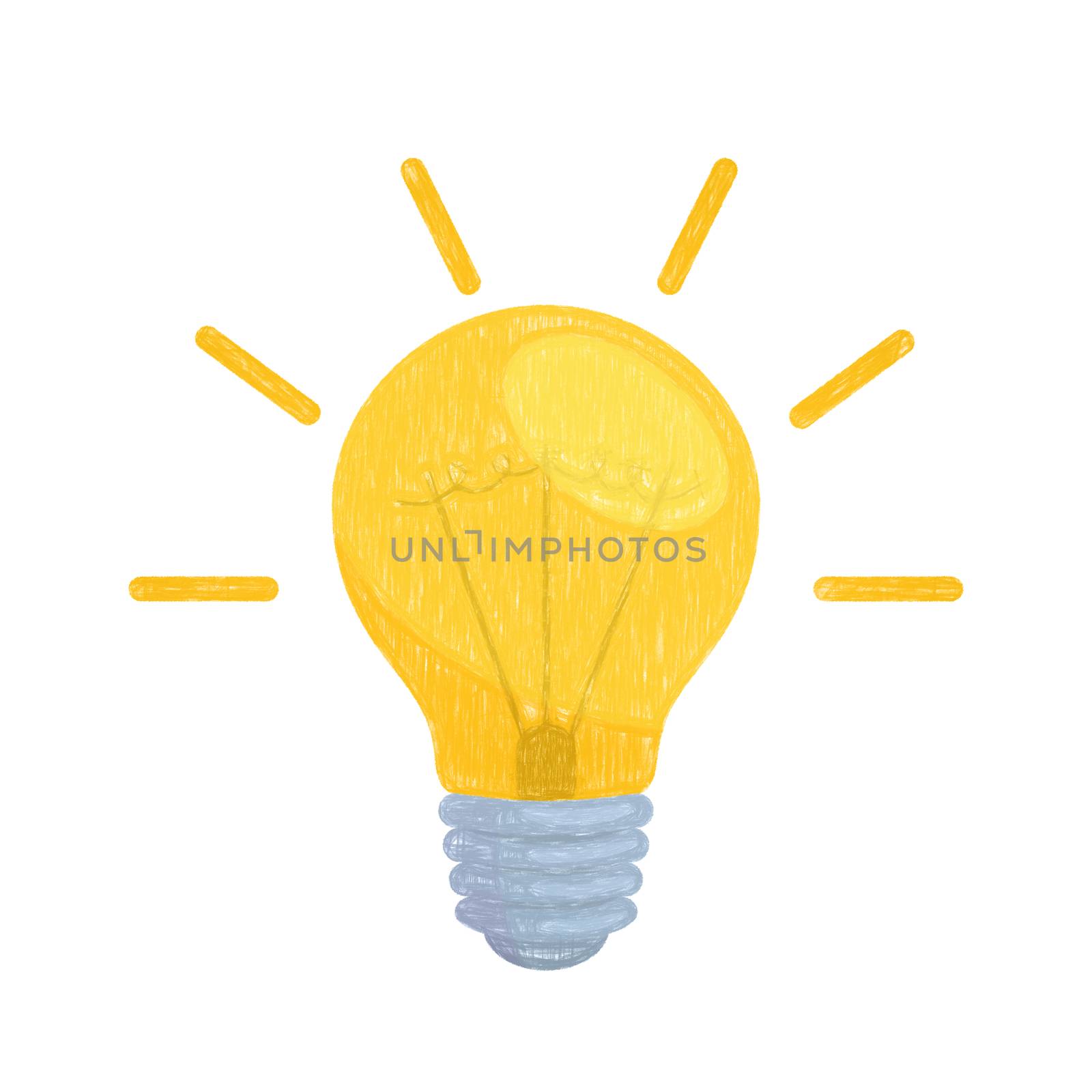 Electric lamp. Energy and idea symbol illustration