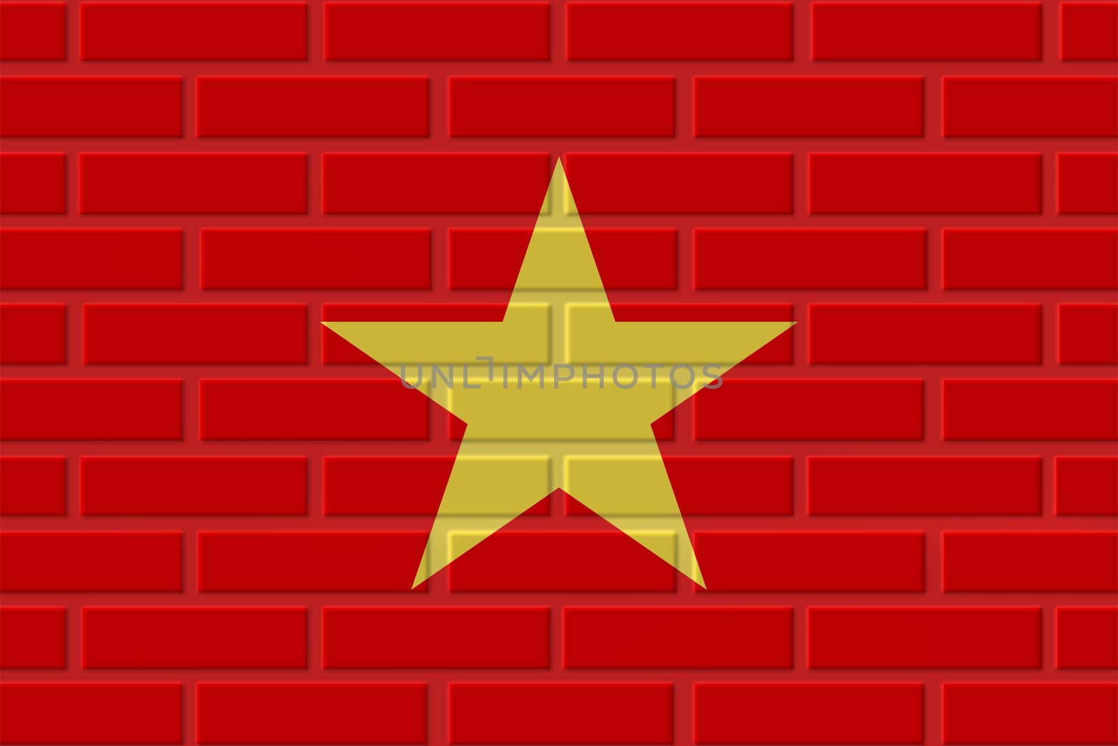 Vietnam brick flag illustration by Visual-Content