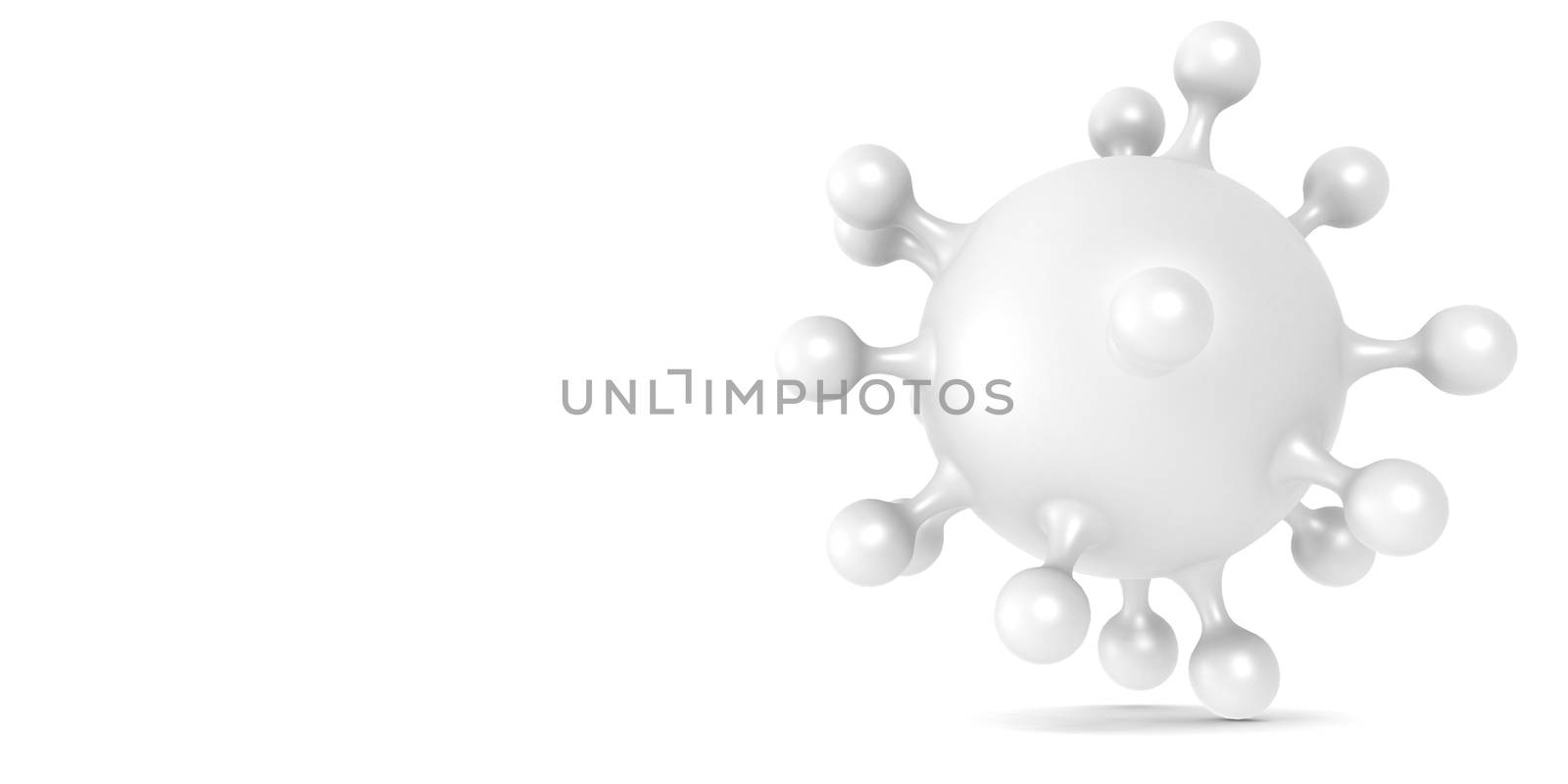 Corona virus cell isolated in white background by tang90246