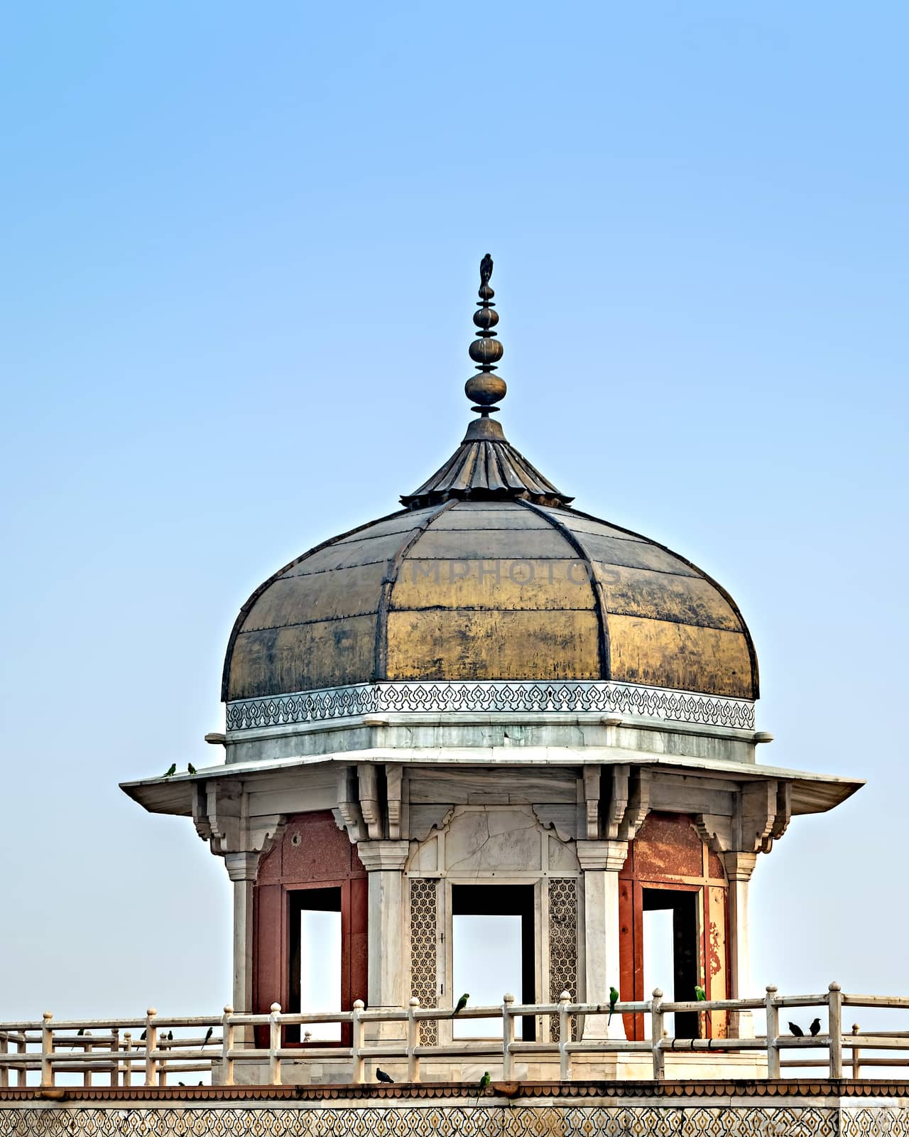 One of the tower domes of Red Fort in Agra, Uttar Pradesh, India. by lalam