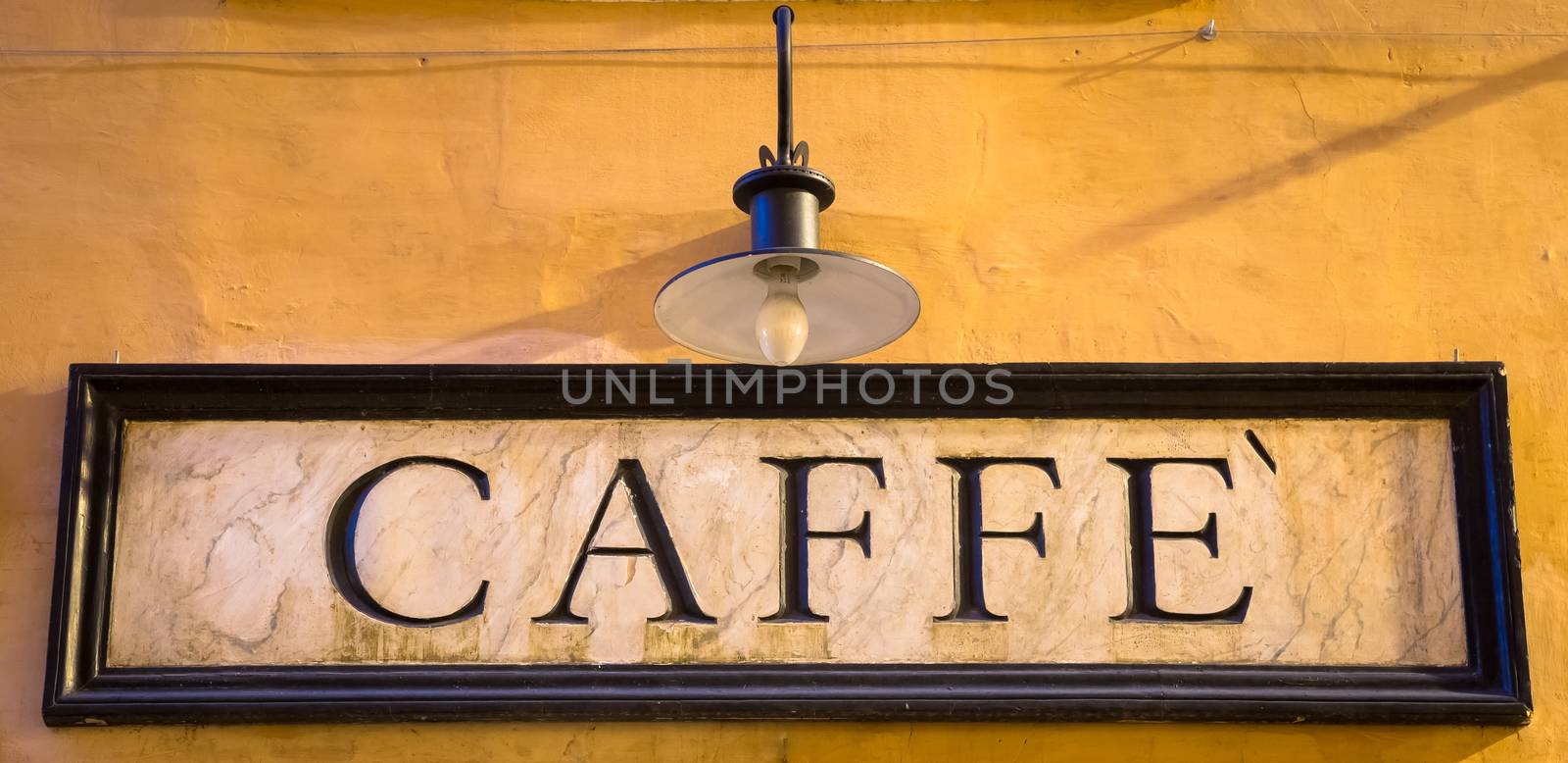 Coffee sign in retro style - Italy by Perseomedusa