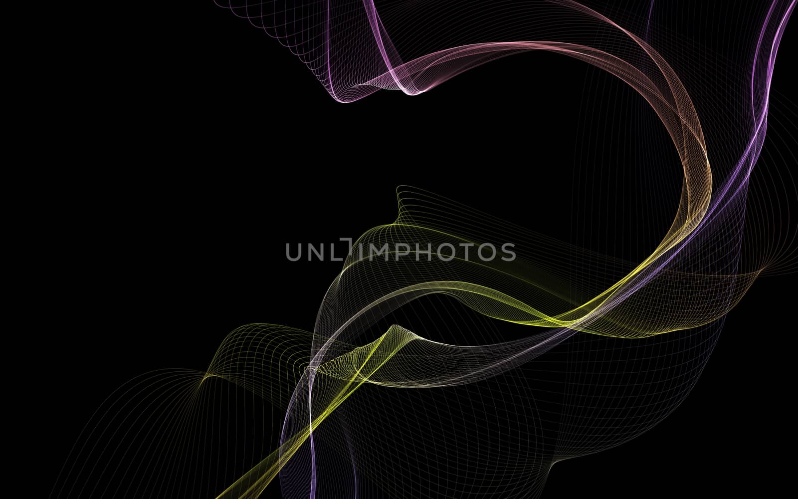 Dark abstract background with a glowing abstract waves by teerawit