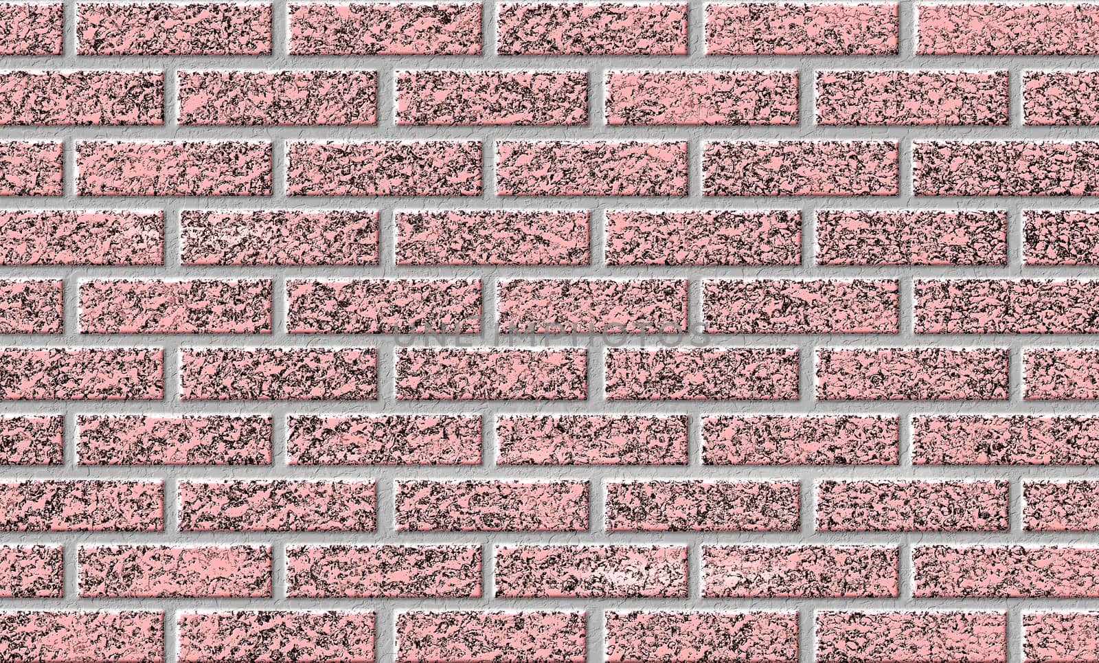 Brick wall illustration. Pink textured background. Pattern of decorative wall surface