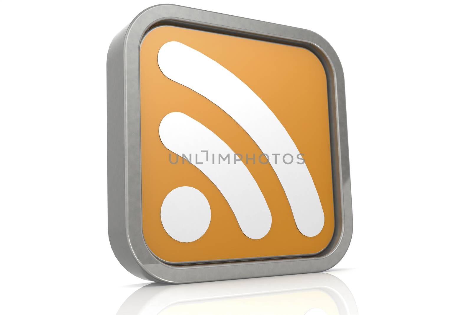 Wifi button isolated on white background, 3D rendering