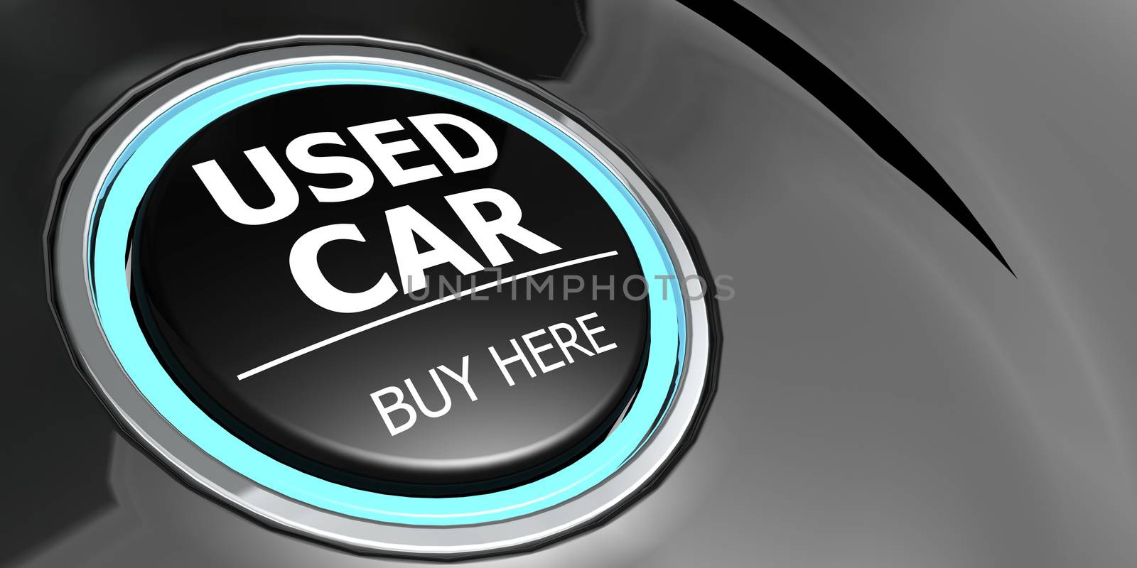 Used car buy here button on black background by tang90246