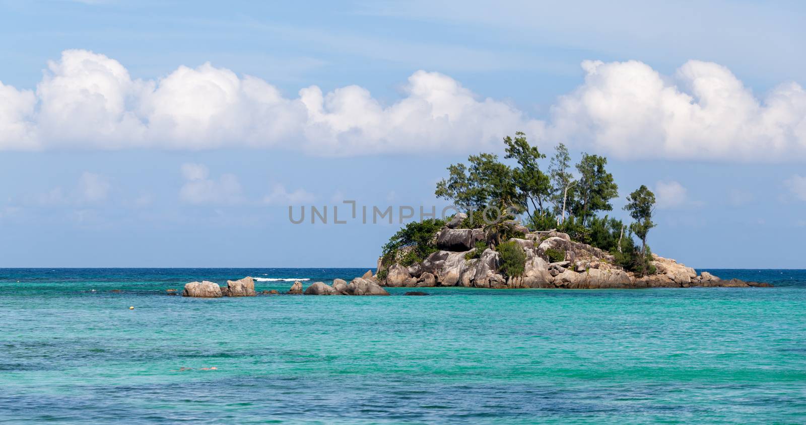 A small island in the ocean, Seychelles