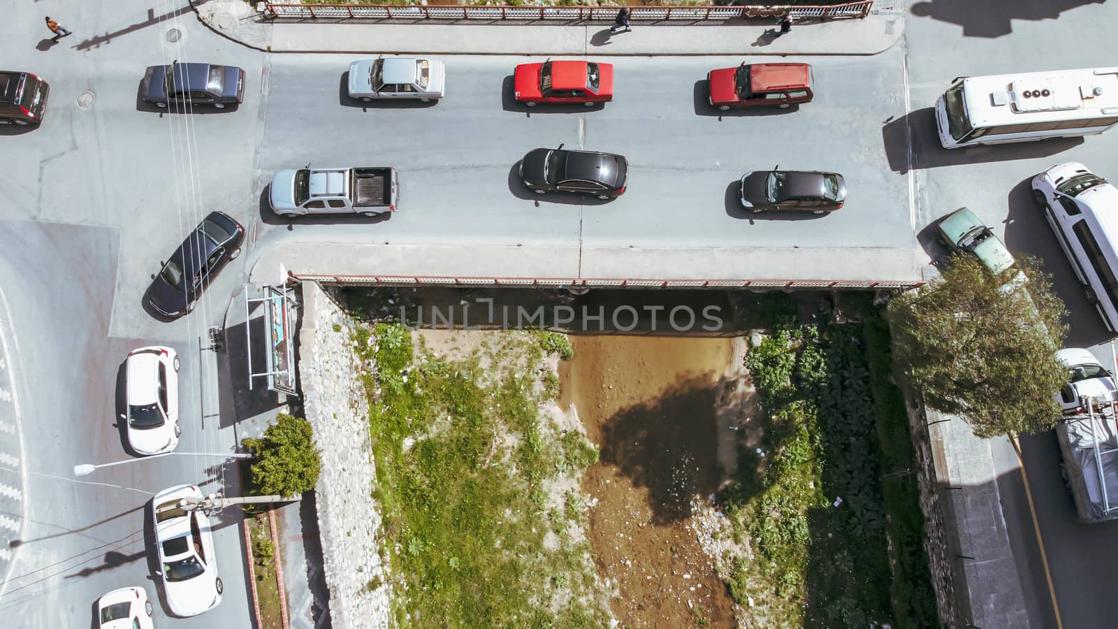 an bird view aerial shoot from a little village - there is a cre by Swonie